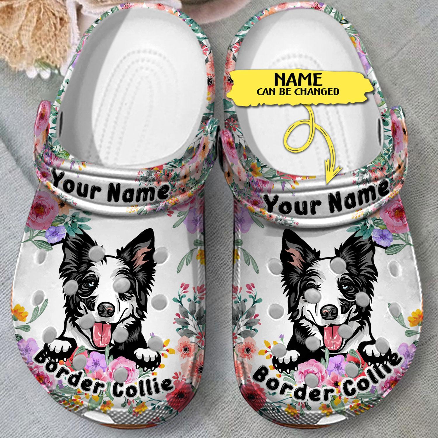 Merchidea Border Collie Dog Crocs Crocband Clogs Shoes Comfortable For Men Women and Kids