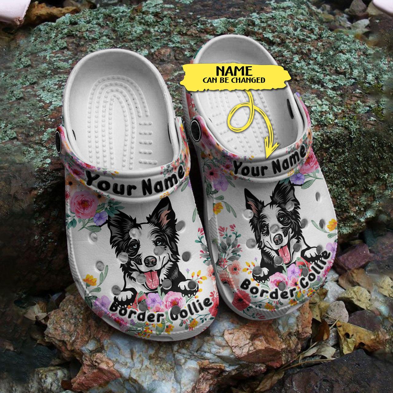 Merchidea Border Collie Dog Crocs Crocband Clogs Shoes Comfortable For Men Women and Kids