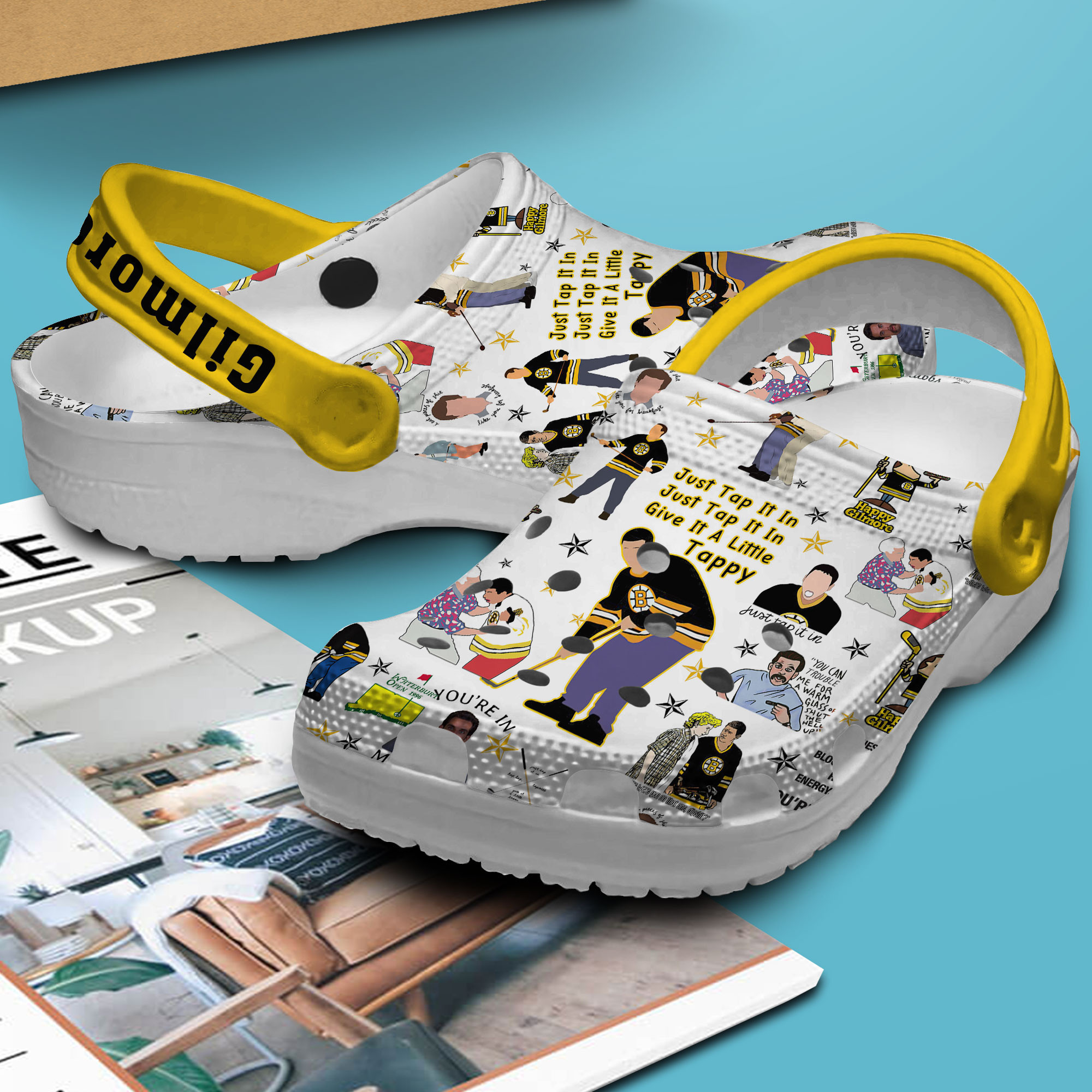 Merchidea Boston Bruins NHL Sport Crocs Crocband Clogs Shoes Comfortable For Men Women and Kids