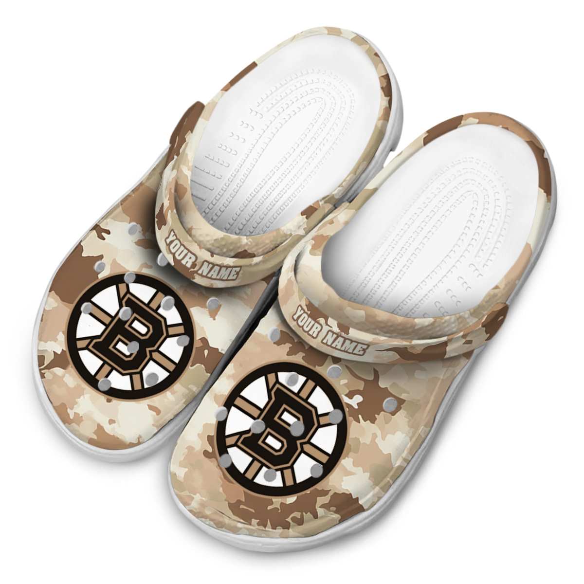 Merchidea Boston Bruins NHL Sport Crocs Crocband Clogs Shoes Comfortable For Men Women and Kids