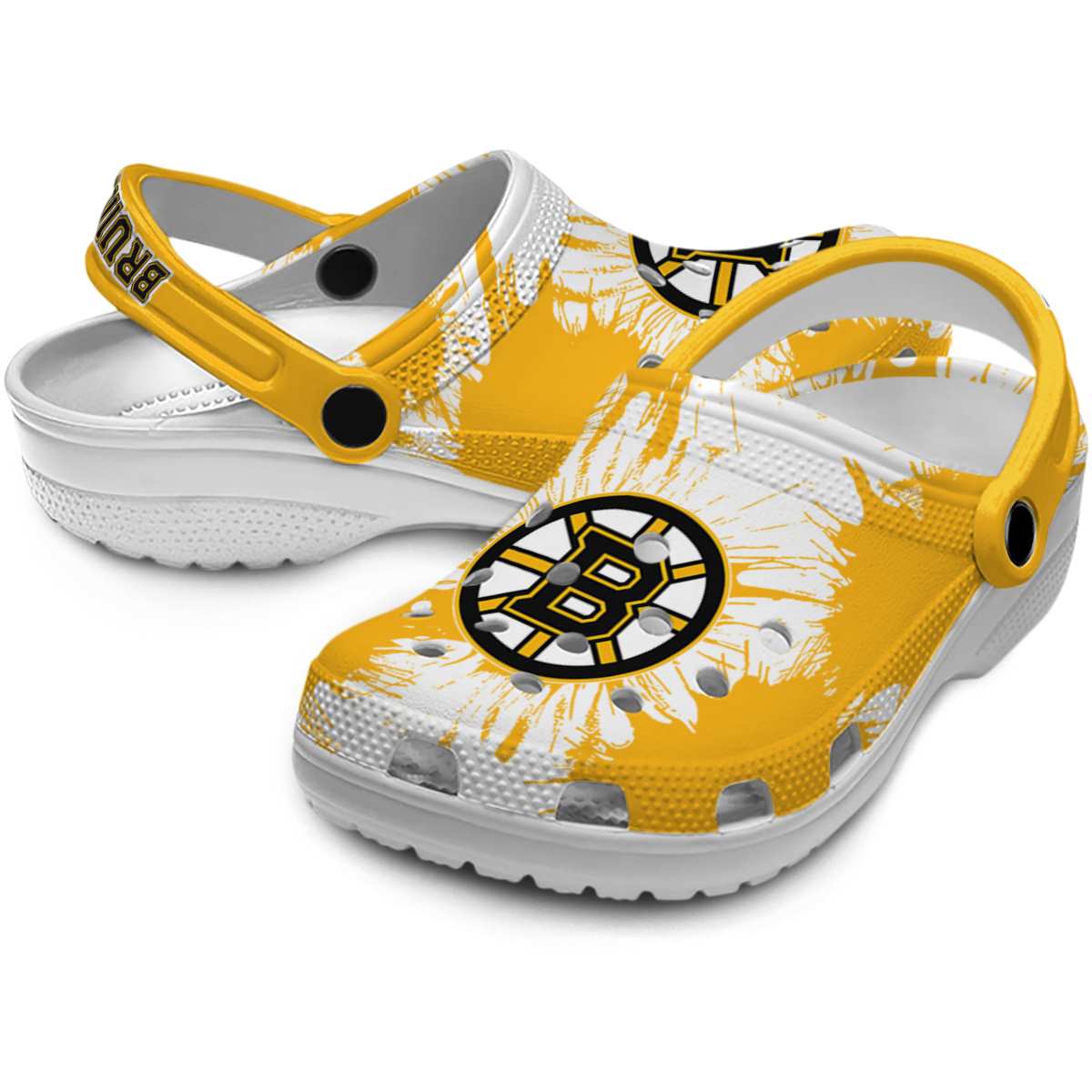 Merchidea Boston Bruins NHL Sport Crocs Crocband Clogs Shoes Comfortable For Men Women and Kids