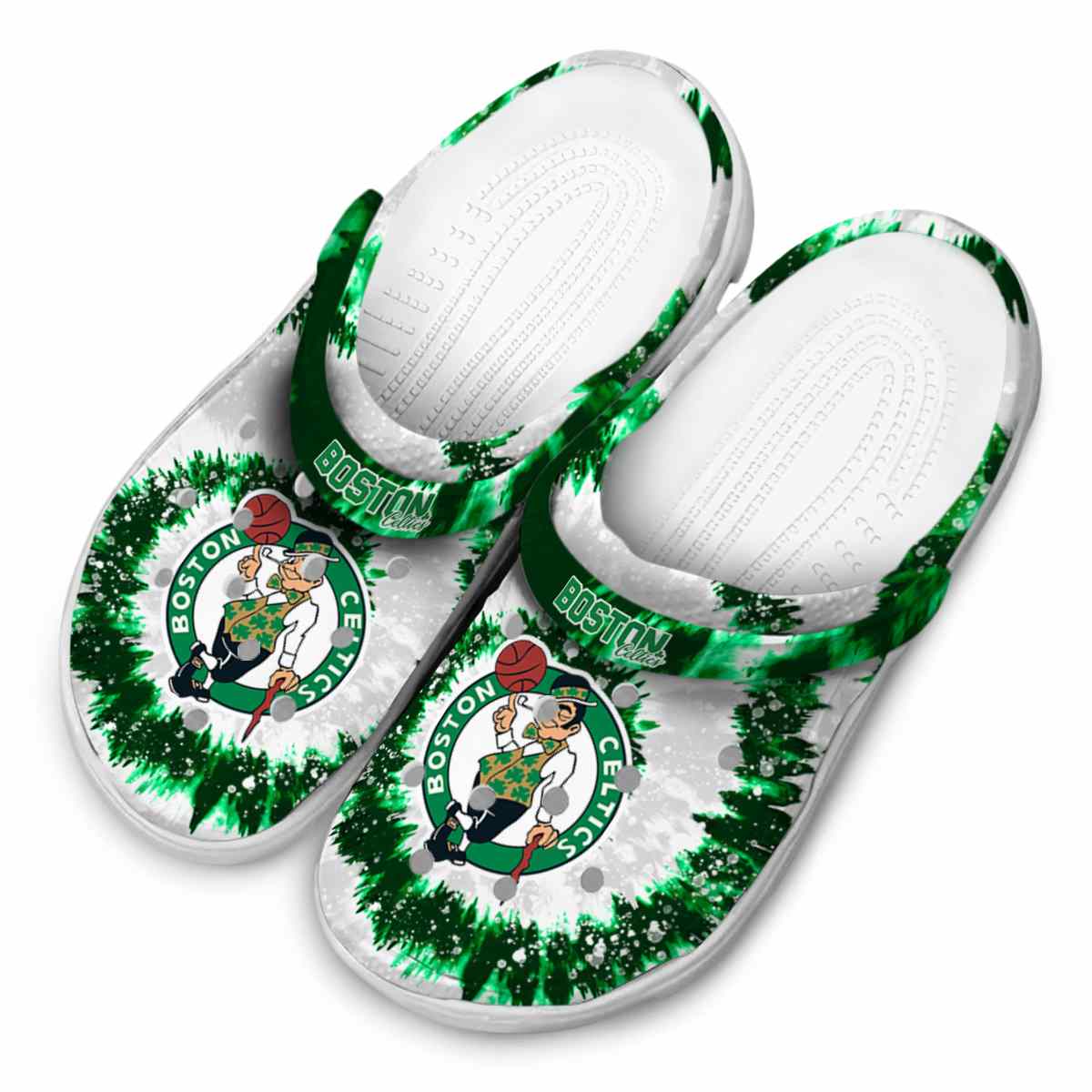 Merchidea Boston Celtics NBA Sport Crocs Crocband Clogs Shoes Comfortable For Men Women and Kids