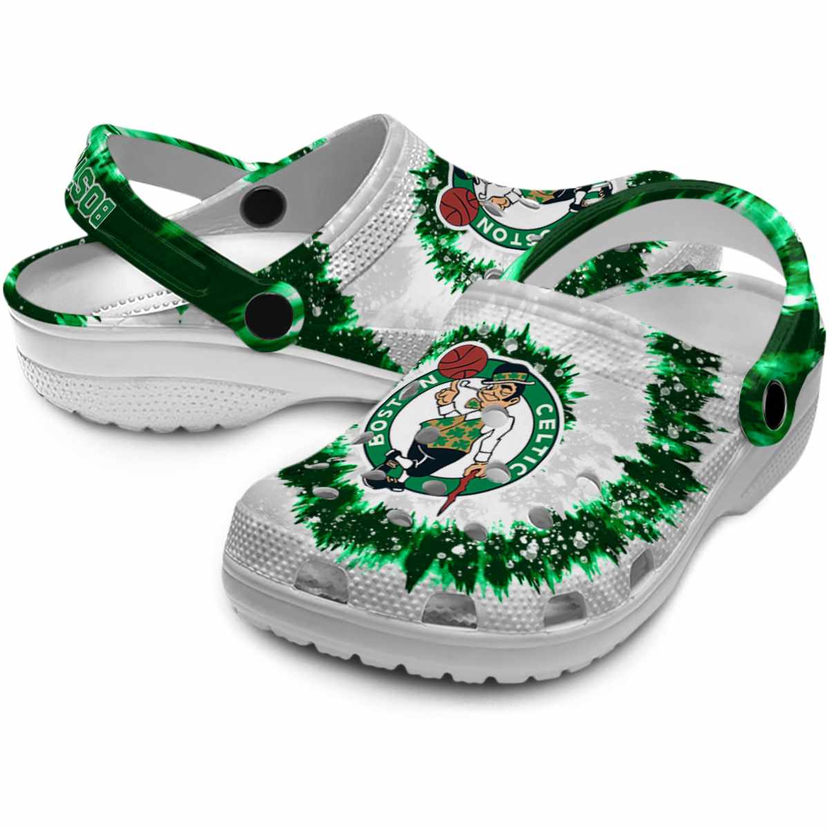 Merchidea Boston Celtics NBA Sport Crocs Crocband Clogs Shoes Comfortable For Men Women and Kids