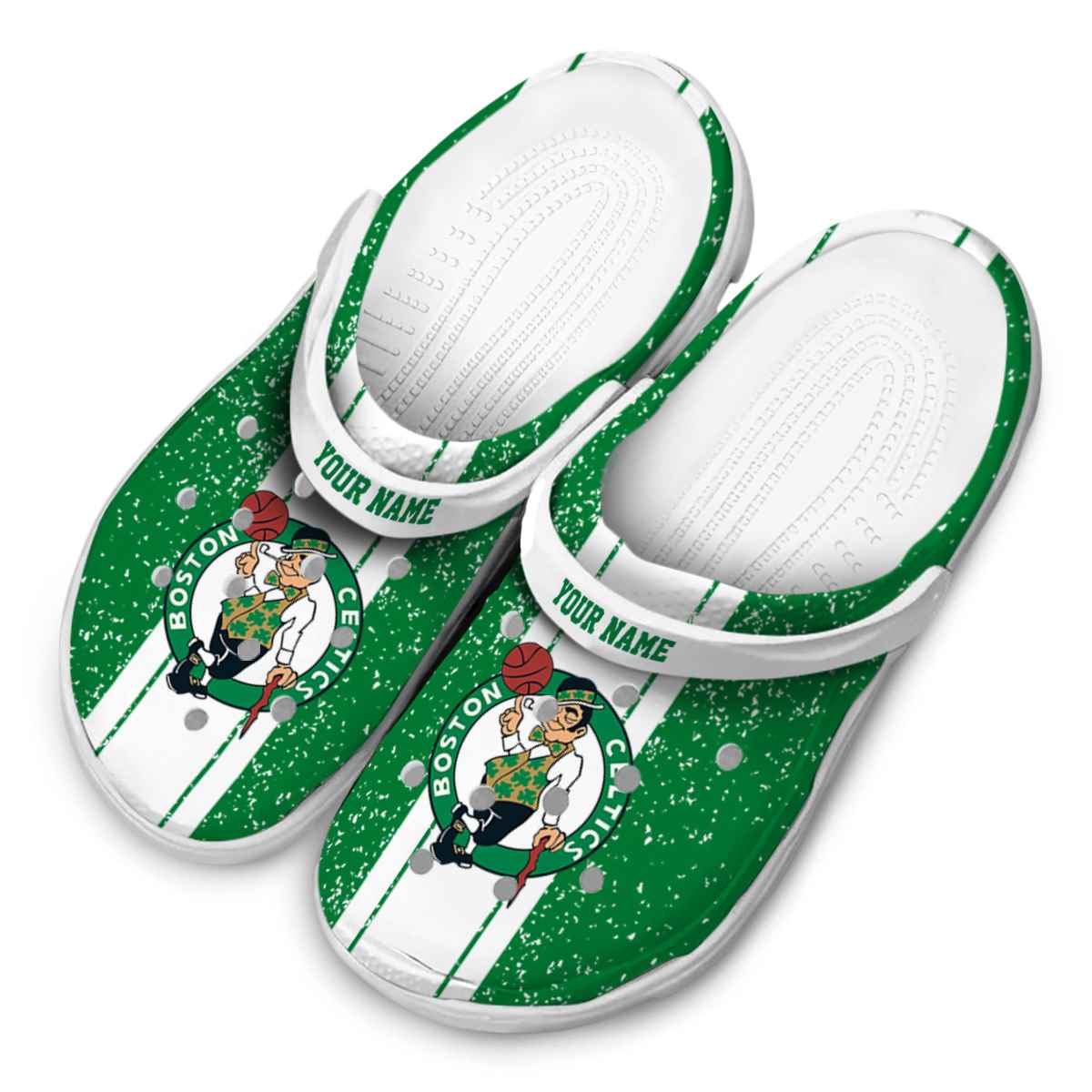 Merchidea Boston Celtics NBA Sport Crocs Crocband Clogs Shoes Comfortable For Men Women and Kids
