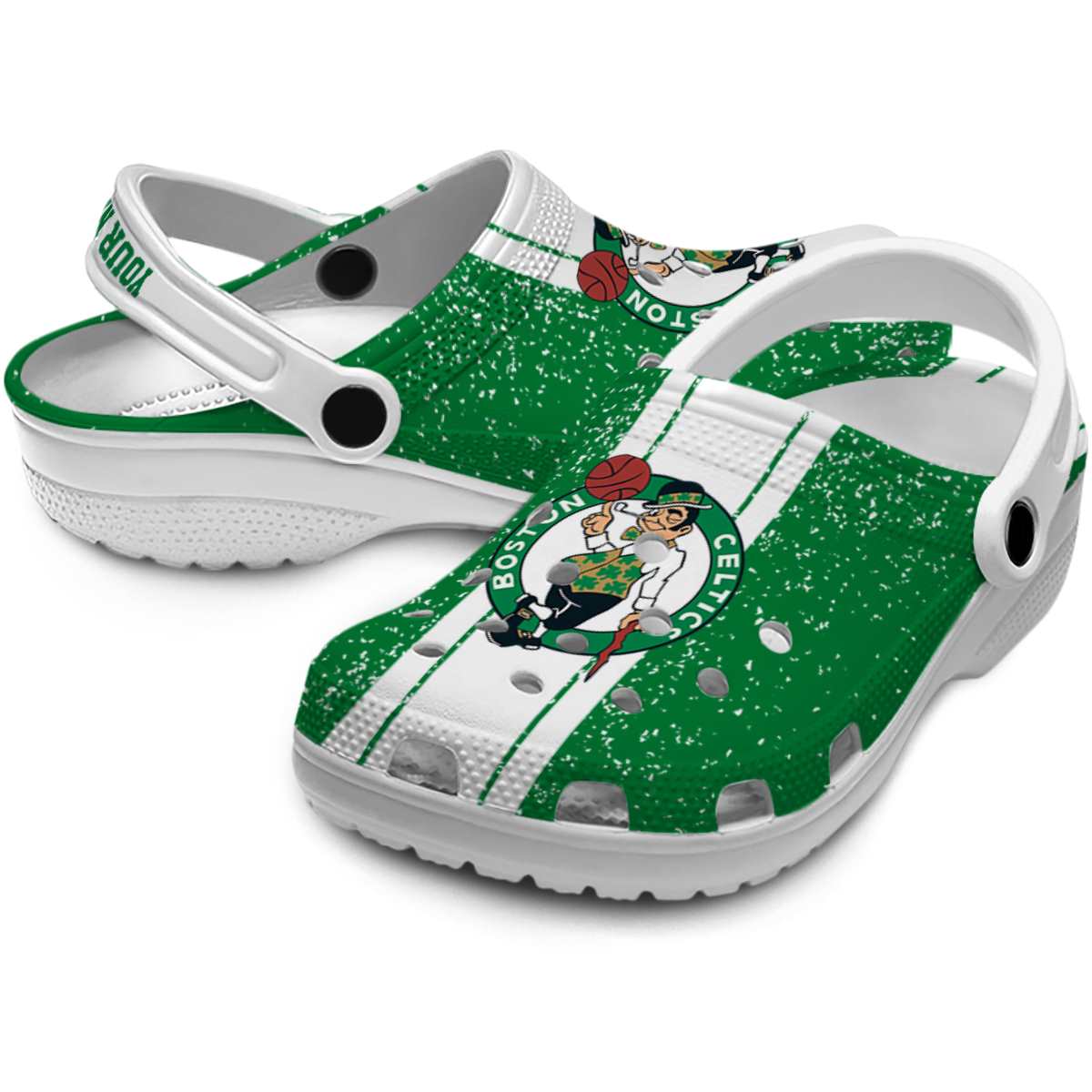 Merchidea Boston Celtics NBA Sport Crocs Crocband Clogs Shoes Comfortable For Men Women and Kids