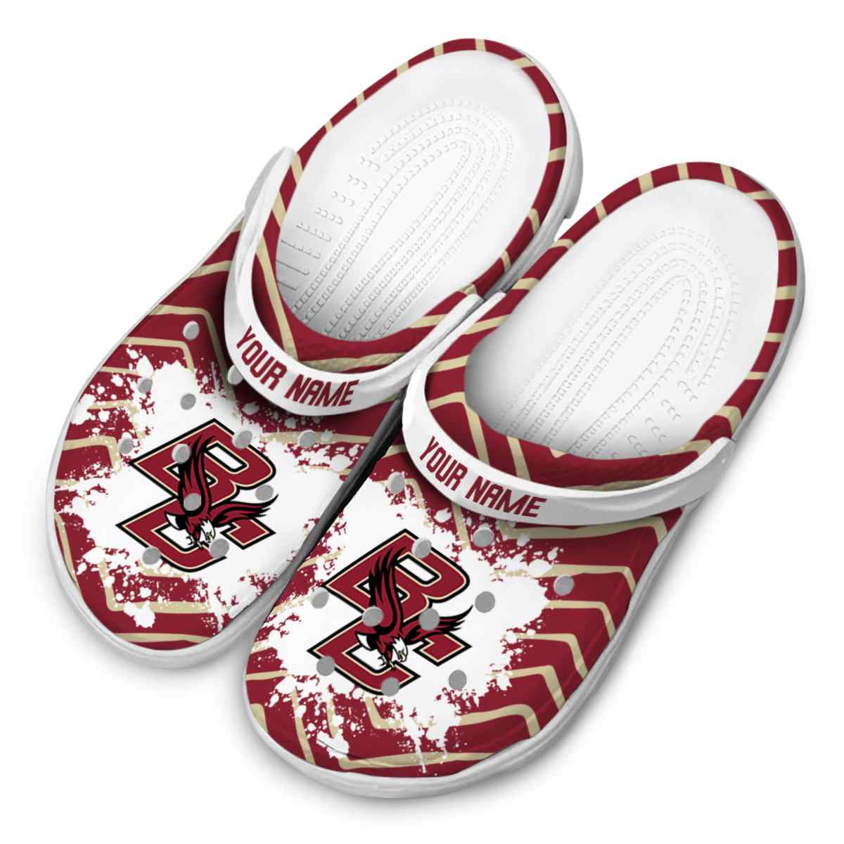 Merchidea Boston College Eagles NCAA Sport Crocs Crocband Clogs Shoes Comfortable For Men Women and Kids