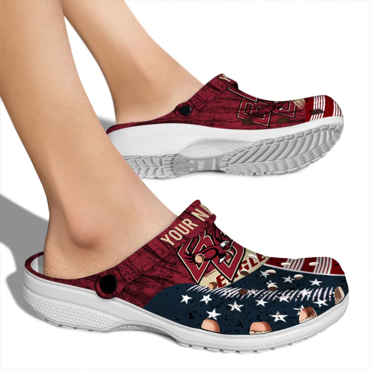 Merchidea Boston College Eagles NCAA Sport Crocs Crocband Clogs Shoes Comfortable For Men Women and Kids