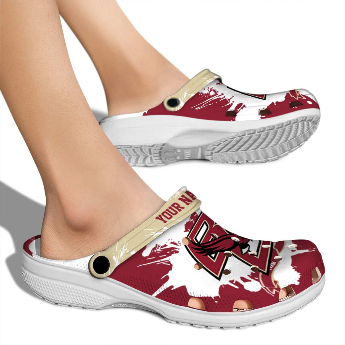 Merchidea Boston College Eagles NCAA Sport Crocs Crocband Clogs Shoes Comfortable For Men Women and Kids