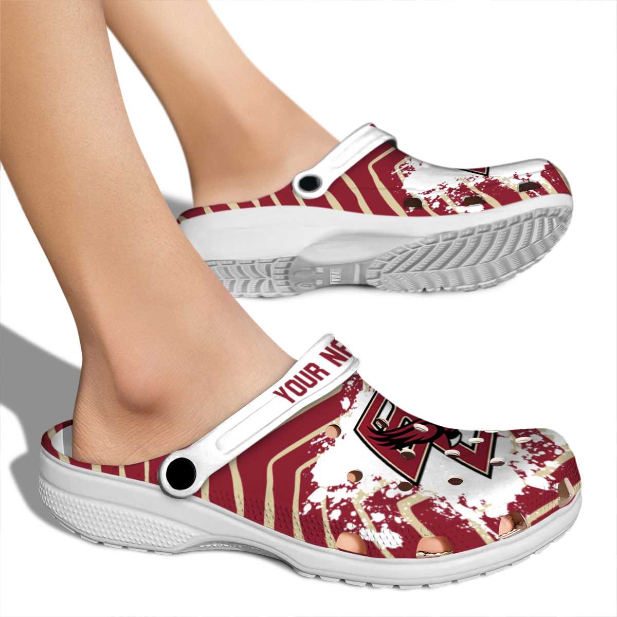 Merchidea Boston College Eagles NCAA Sport Crocs Crocband Clogs Shoes Comfortable For Men Women and Kids