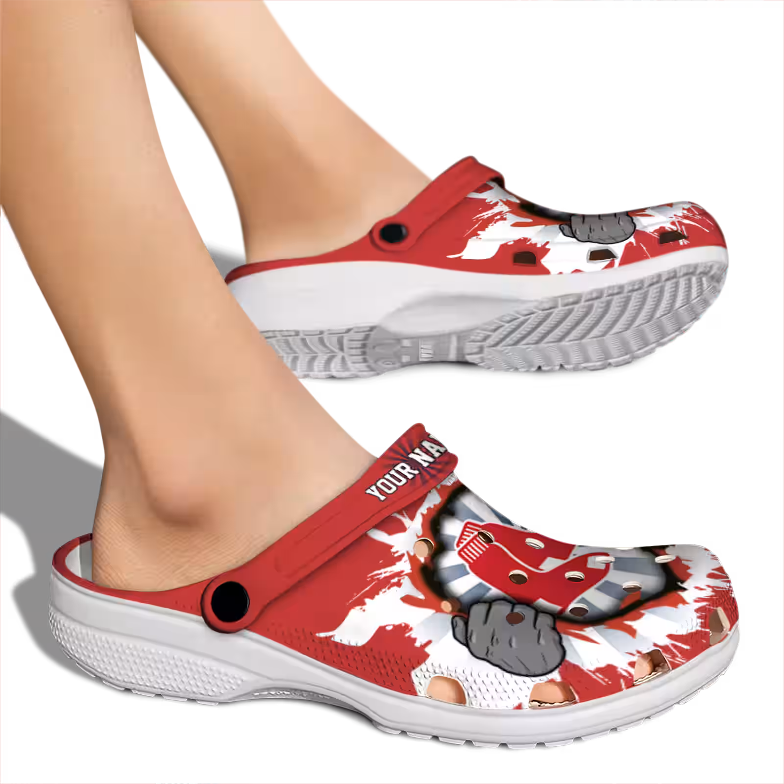 Merchidea Boston Red Sox MLB Sport Crocs Crocband Clogs Shoes Comfortable For Men Women and Kids