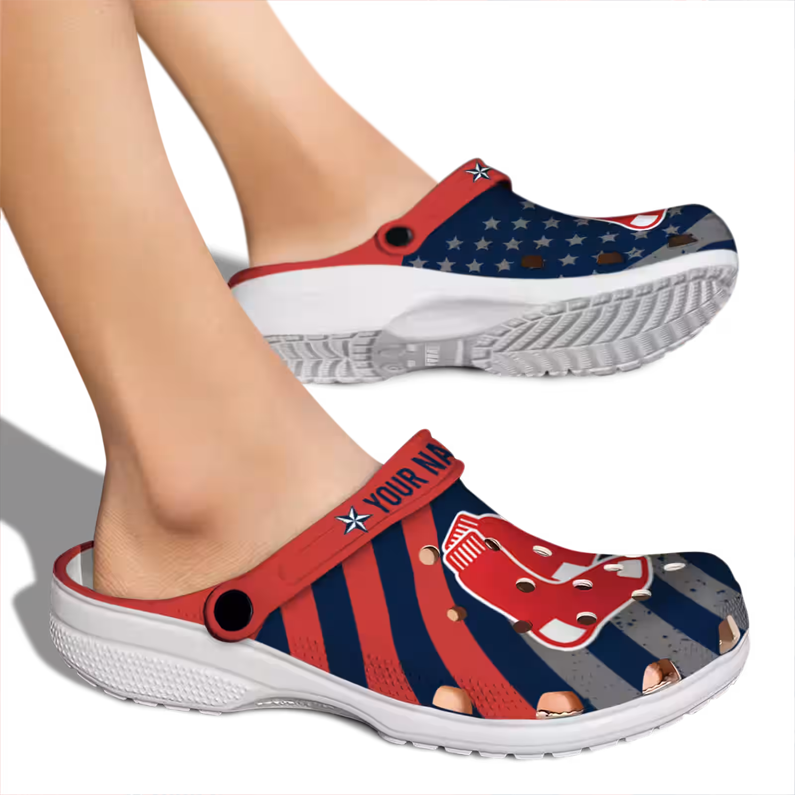 Merchidea Boston Red Sox MLB Sport Crocs Crocband Clogs Shoes Comfortable For Men Women and Kids
