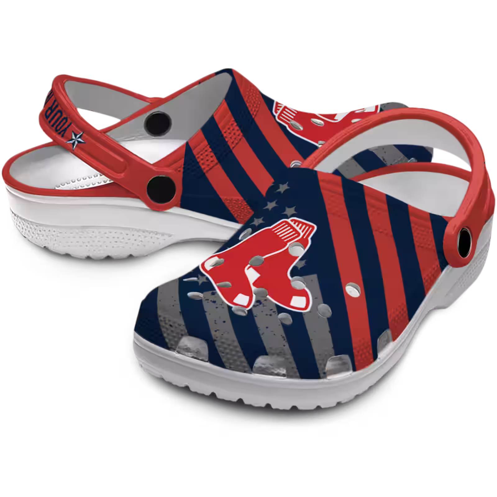 Merchidea Boston Red Sox MLB Sport Crocs Crocband Clogs Shoes Comfortable For Men Women and Kids
