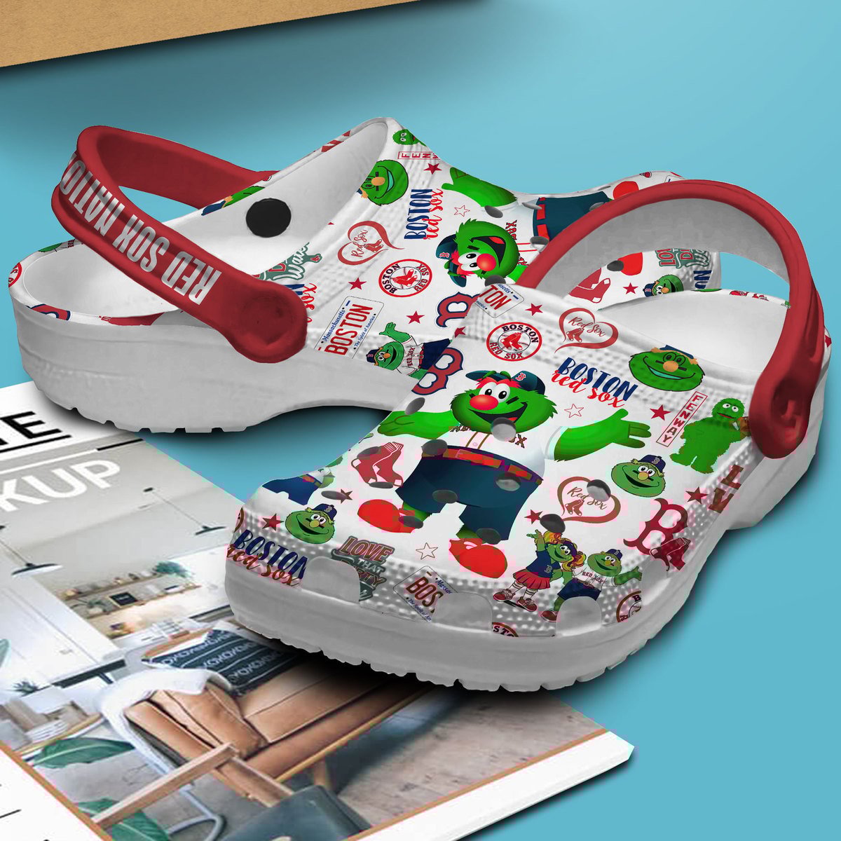 Merchidea Boston Red Sox MLB Sport Crocs Crocband Clogs Shoes Comfortable For Men Women and Kids