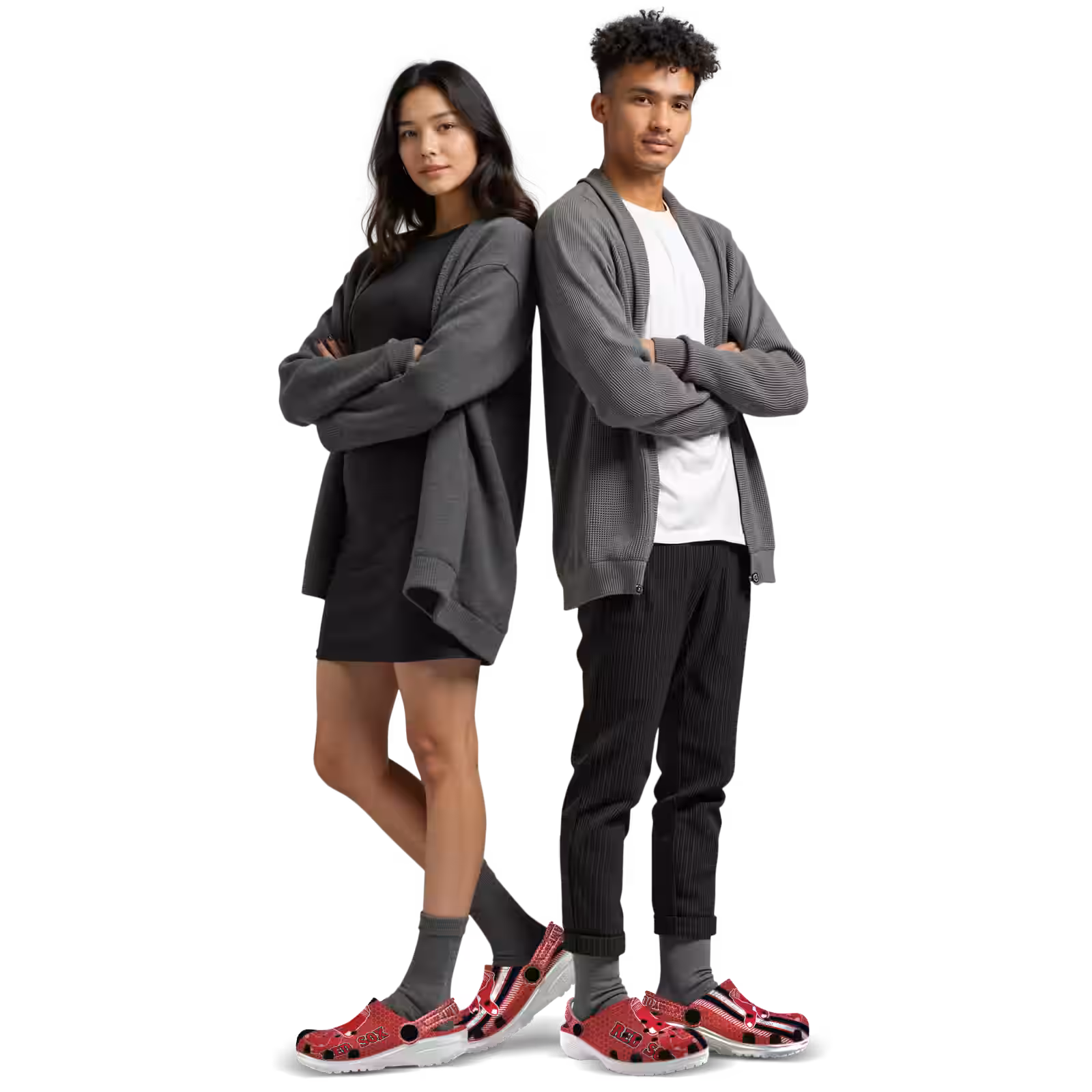 Merchidea Boston Red Sox MLB Sport Crocs Crocband Clogs Shoes Comfortable For Men Women and Kids