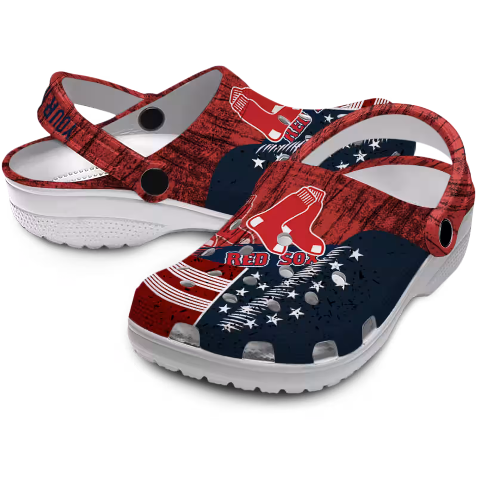 Merchidea Boston Red Sox MLB Sport Crocs Crocband Clogs Shoes Comfortable For Men Women and Kids