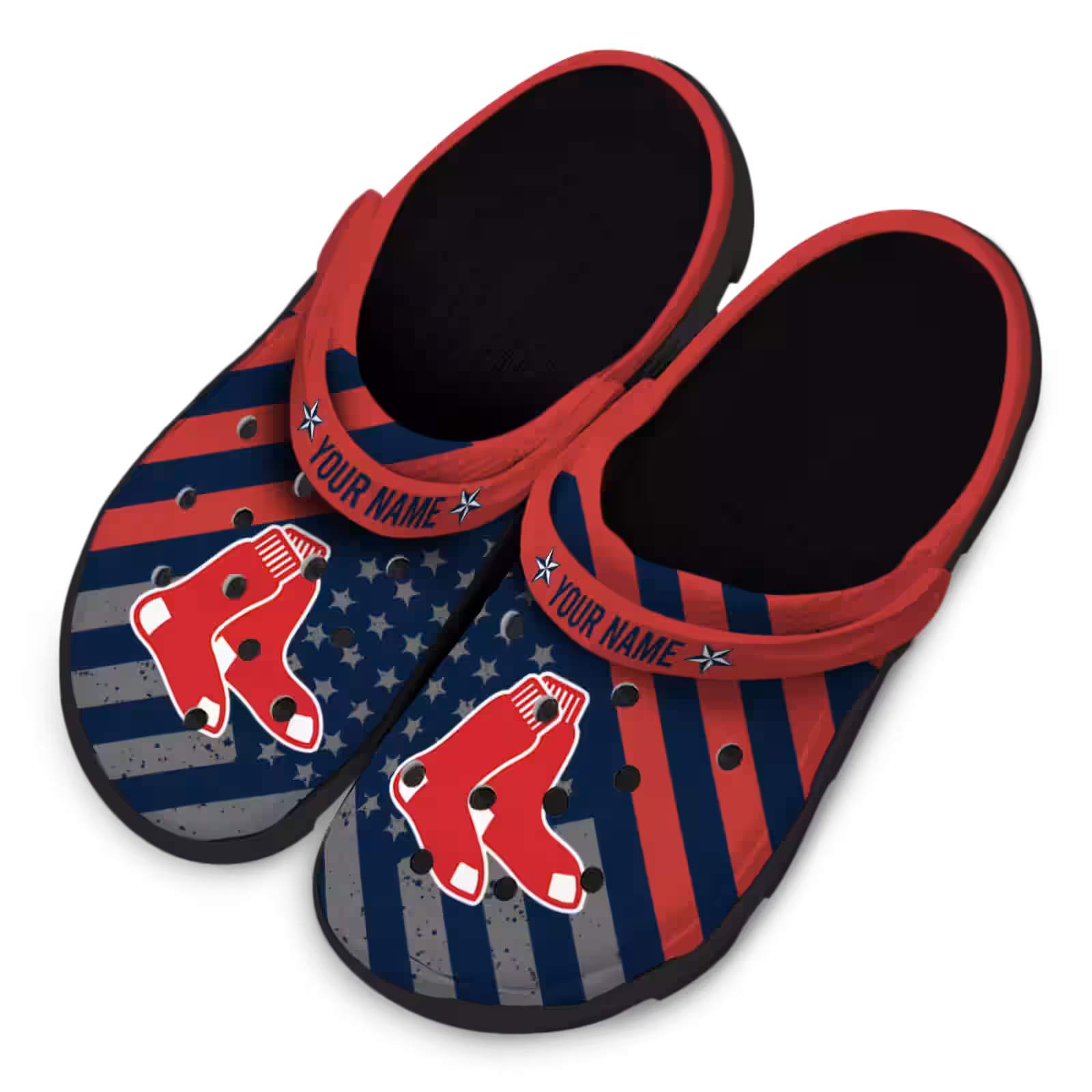Merchidea Boston Red Sox MLB Sport Crocs Crocband Clogs Shoes Comfortable For Men Women and Kids