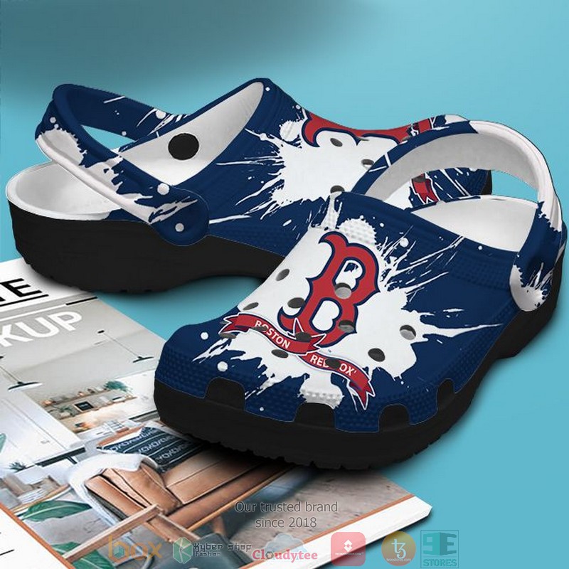 Merchidea Boston Red Sox MLB Sport Crocs Crocband Clogs Shoes Comfortable For Men Women and Kids