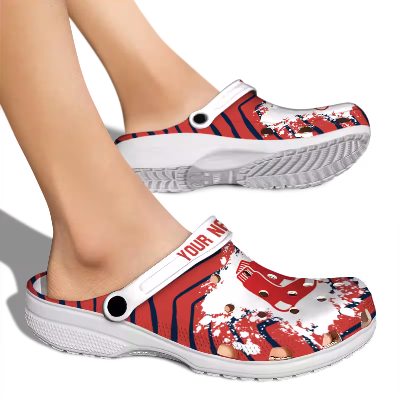 Merchidea Boston Red Sox MLB Sport Crocs Crocband Clogs Shoes Comfortable For Men Women and Kids