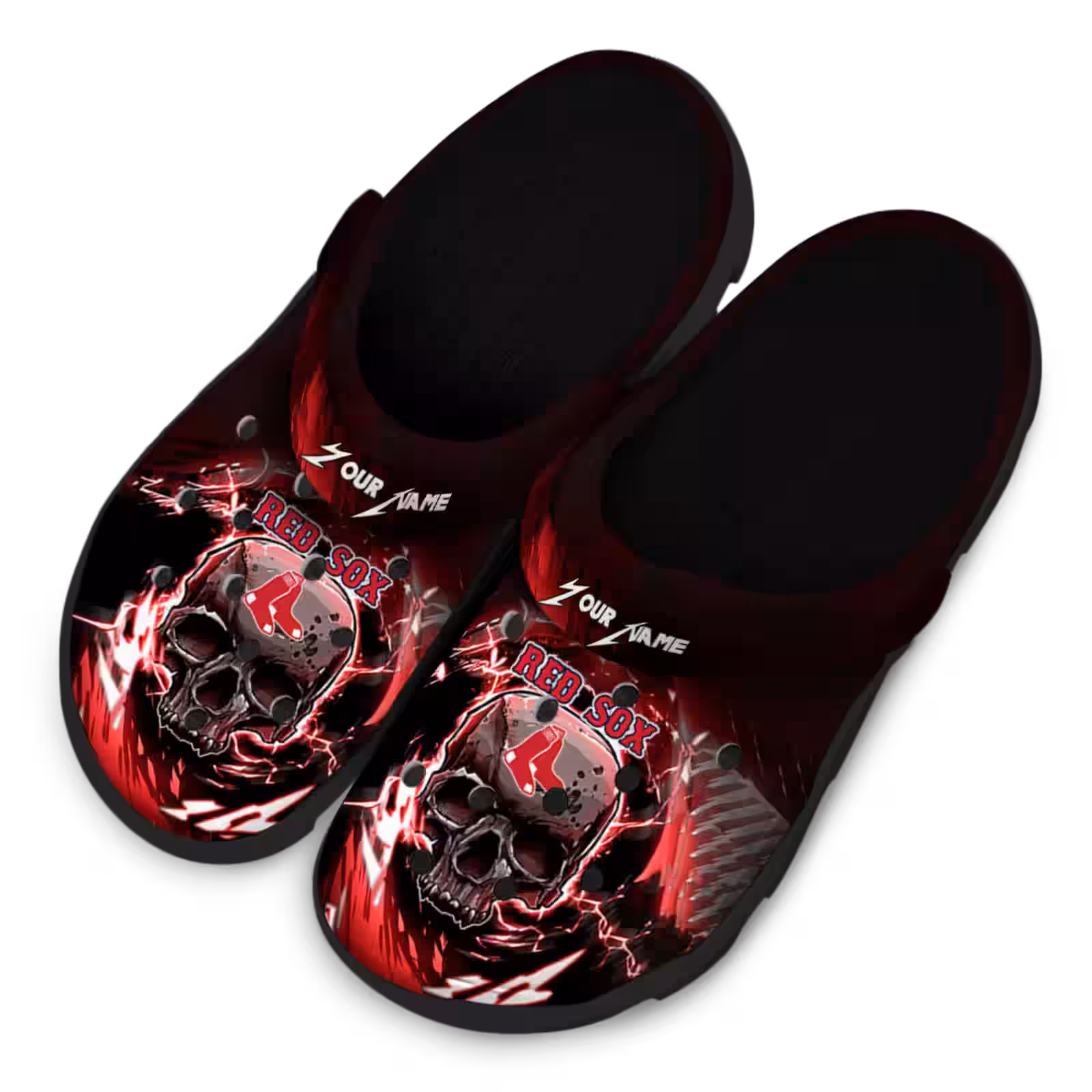 Merchidea Boston Red Sox MLB Sport Crocs Crocband Clogs Shoes Comfortable For Men Women and Kids