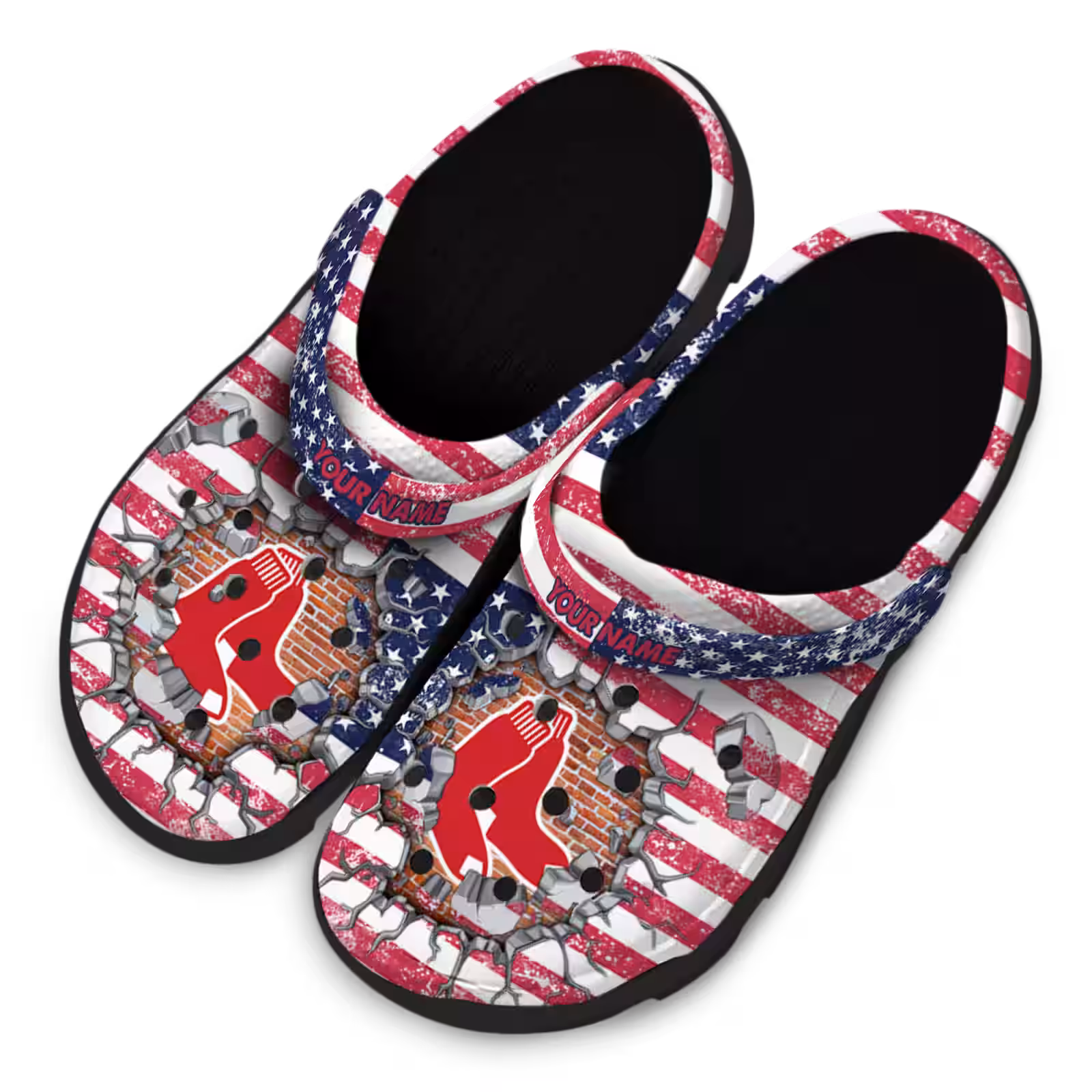 Merchidea Boston Red Sox MLB Sport Crocs Crocband Clogs Shoes Comfortable For Men Women and Kids