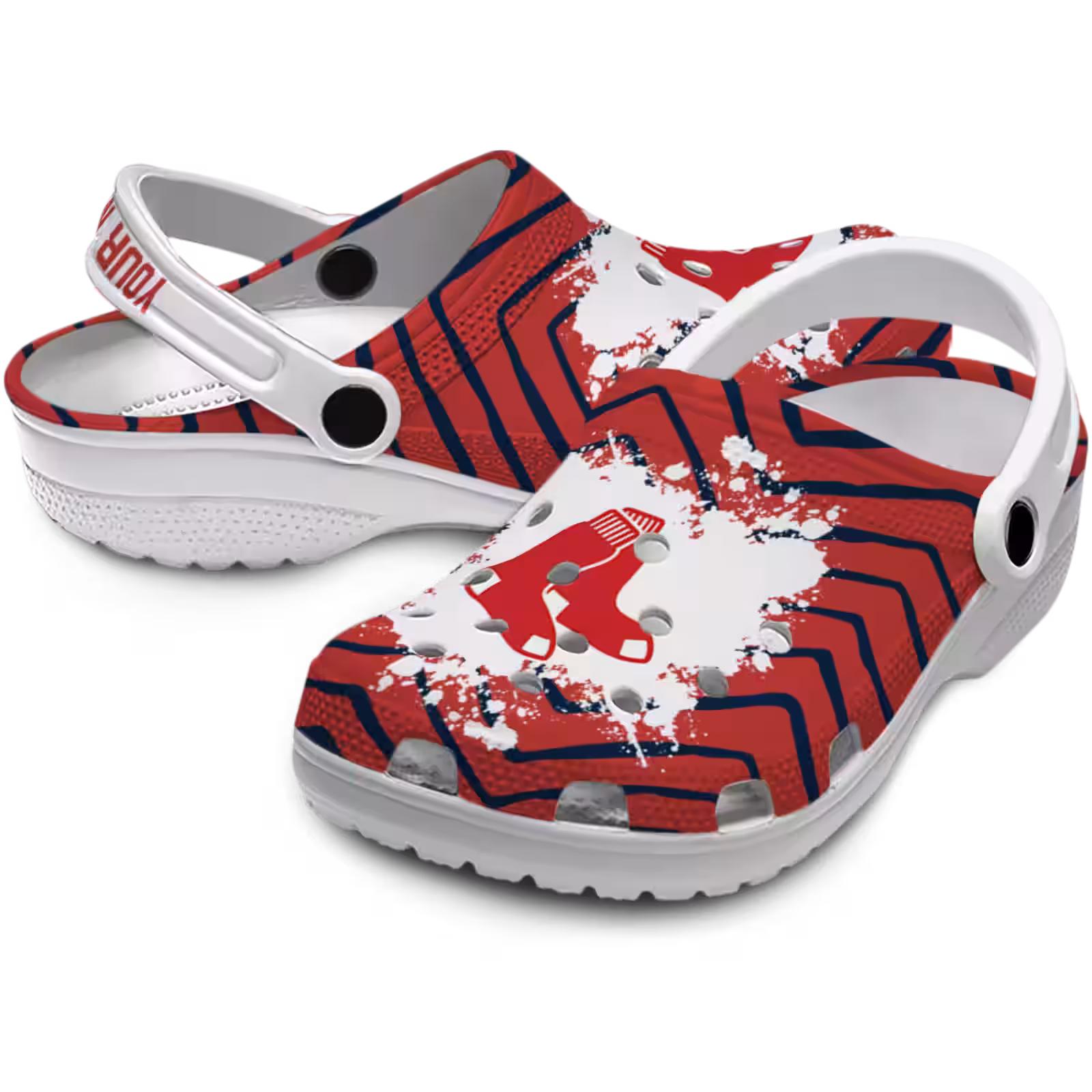 Merchidea Boston Red Sox MLB Sport Crocs Crocband Clogs Shoes Comfortable For Men Women and Kids