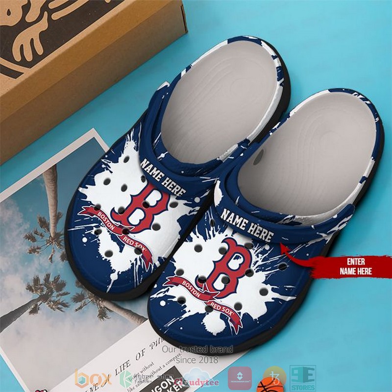 Merchidea Boston Red Sox MLB Sport Crocs Crocband Clogs Shoes Comfortable For Men Women and Kids