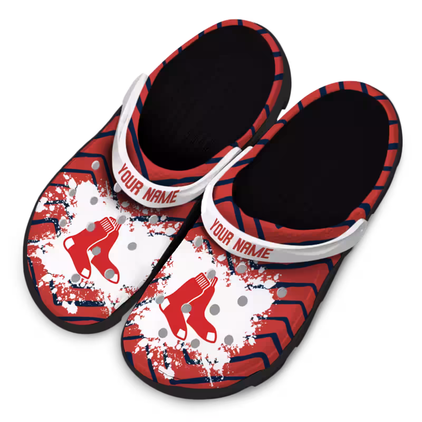 Merchidea Boston Red Sox MLB Sport Crocs Crocband Clogs Shoes Comfortable For Men Women and Kids