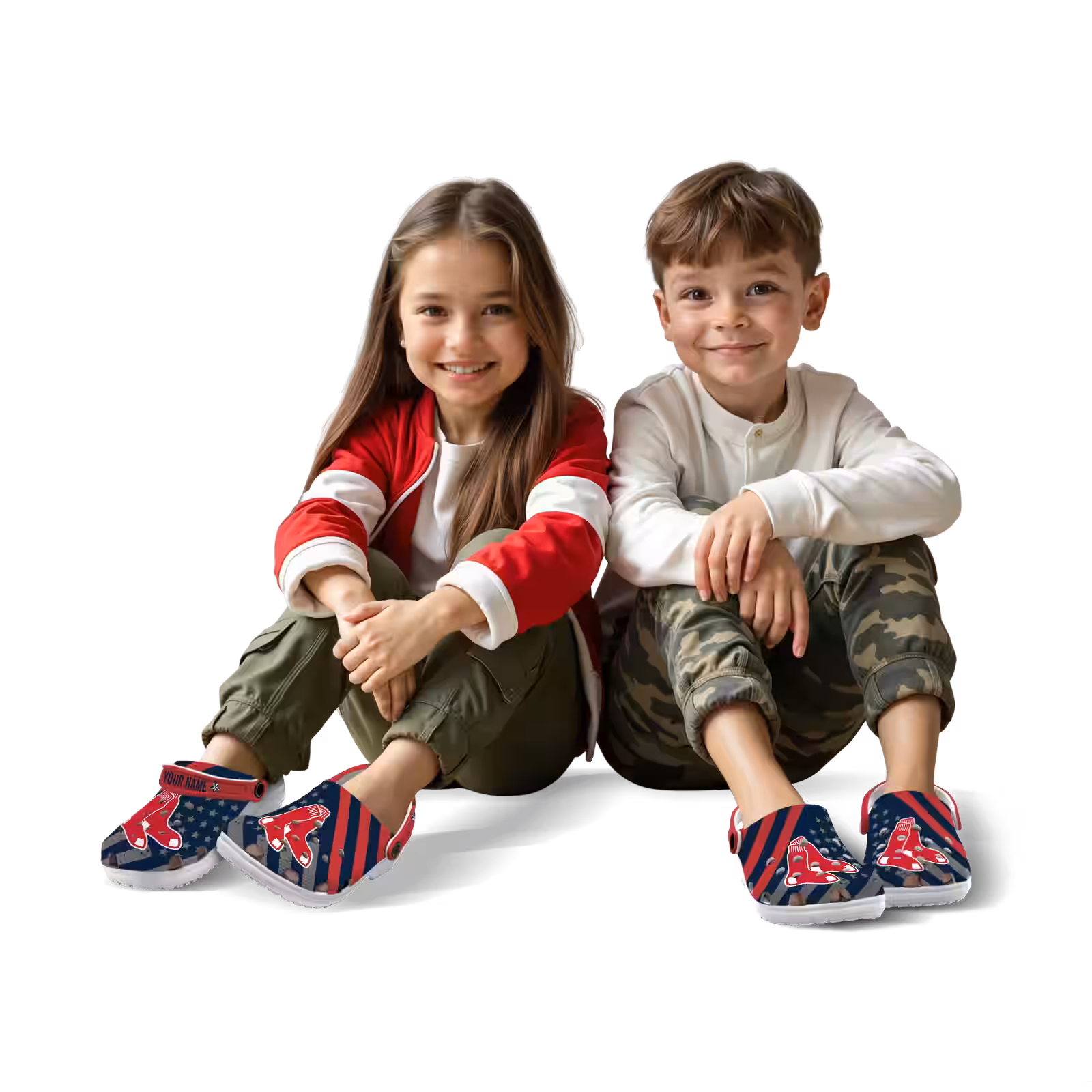 Merchidea Boston Red Sox MLB Sport Crocs Crocband Clogs Shoes Comfortable For Men Women and Kids