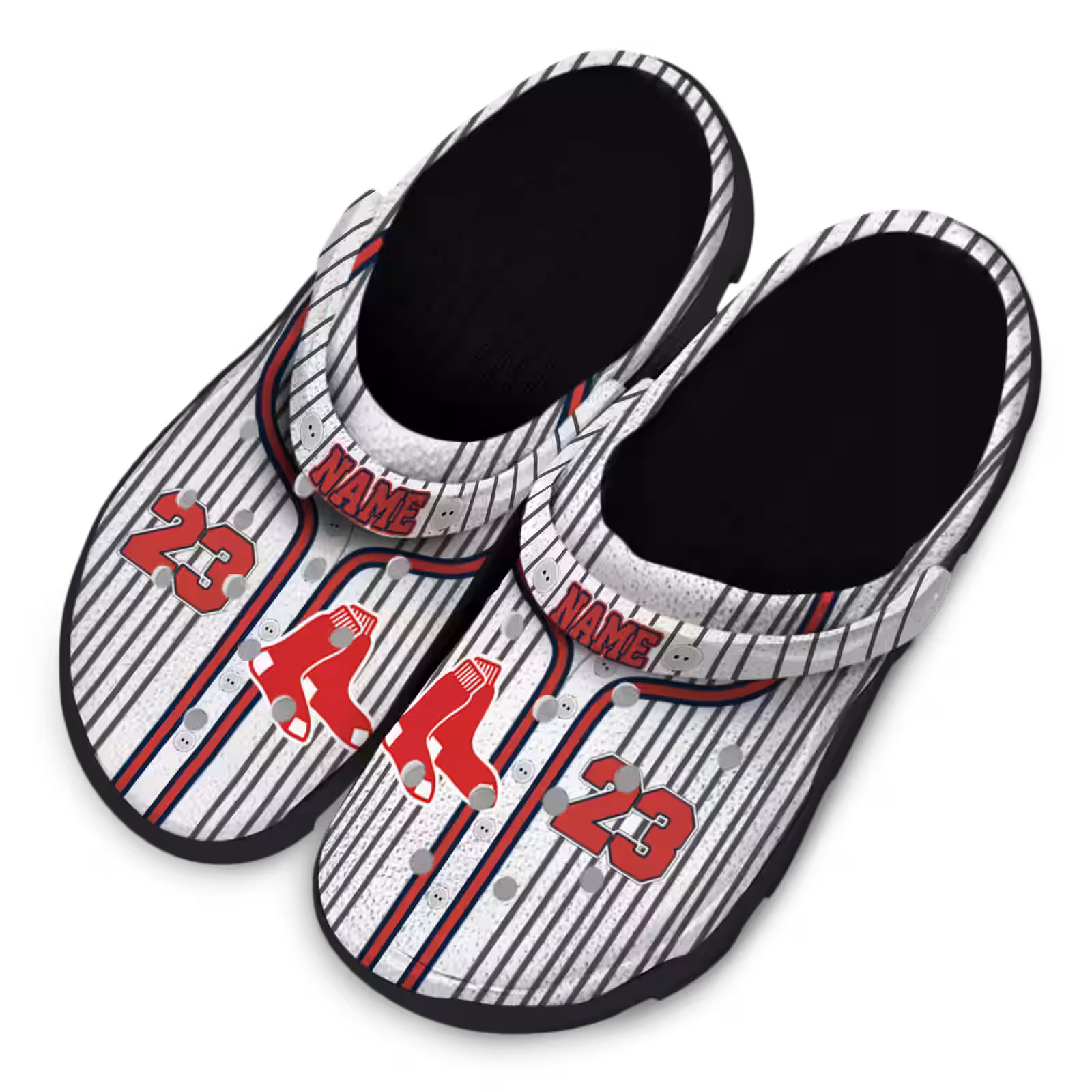 Merchidea Boston Red Sox MLB Sport Crocs Crocband Clogs Shoes Comfortable For Men Women and Kids