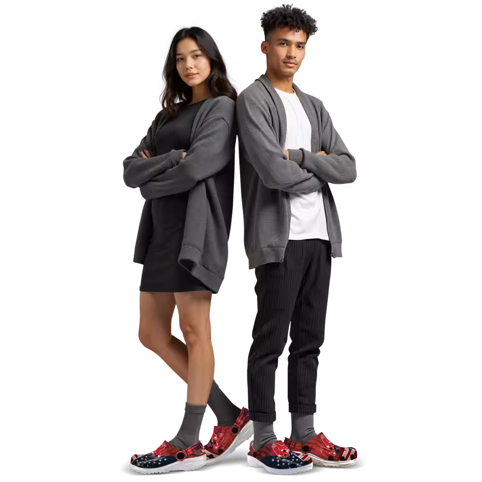 Merchidea Boston Red Sox MLB Sport Crocs Crocband Clogs Shoes Comfortable For Men Women and Kids