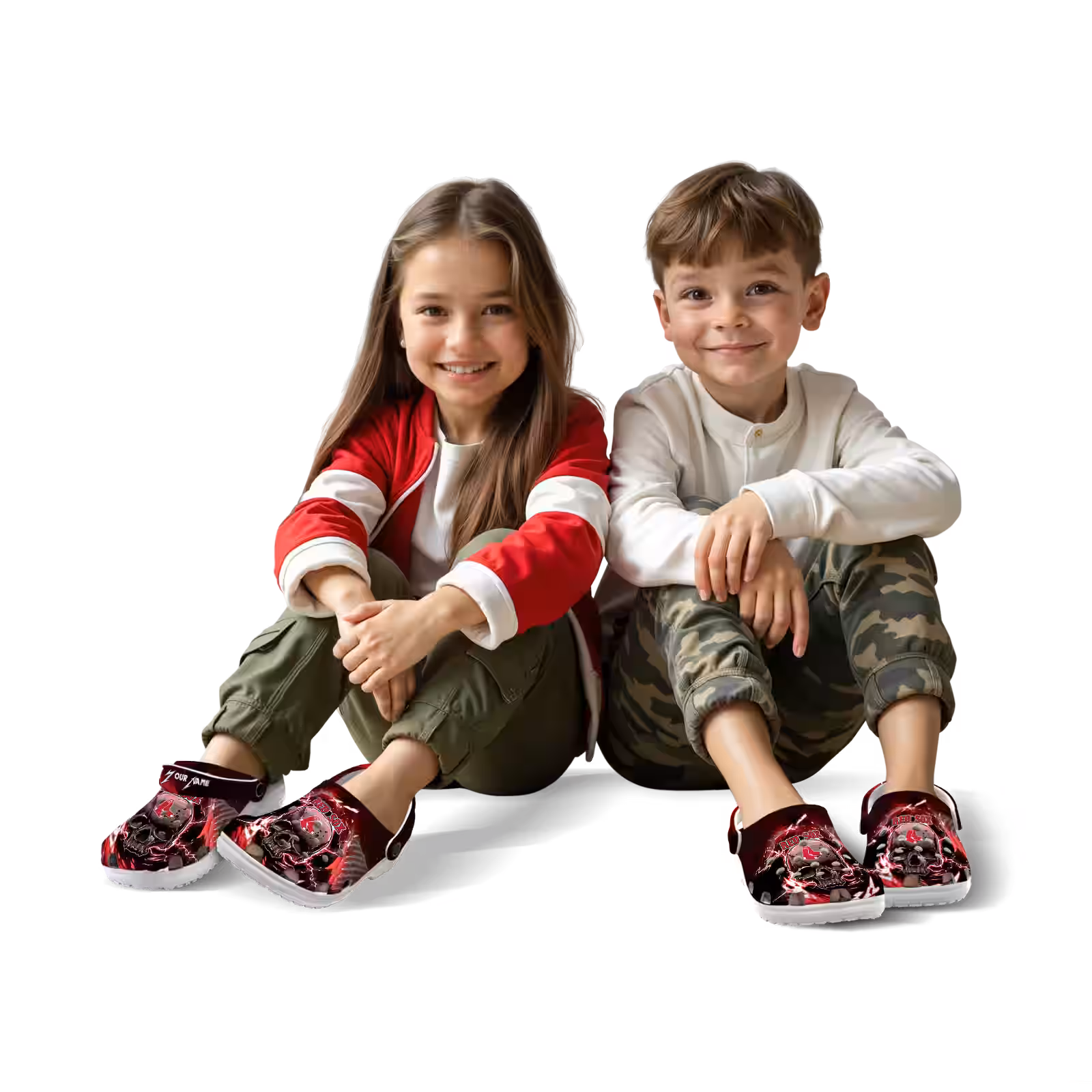 Merchidea Boston Red Sox MLB Sport Crocs Crocband Clogs Shoes Comfortable For Men Women and Kids