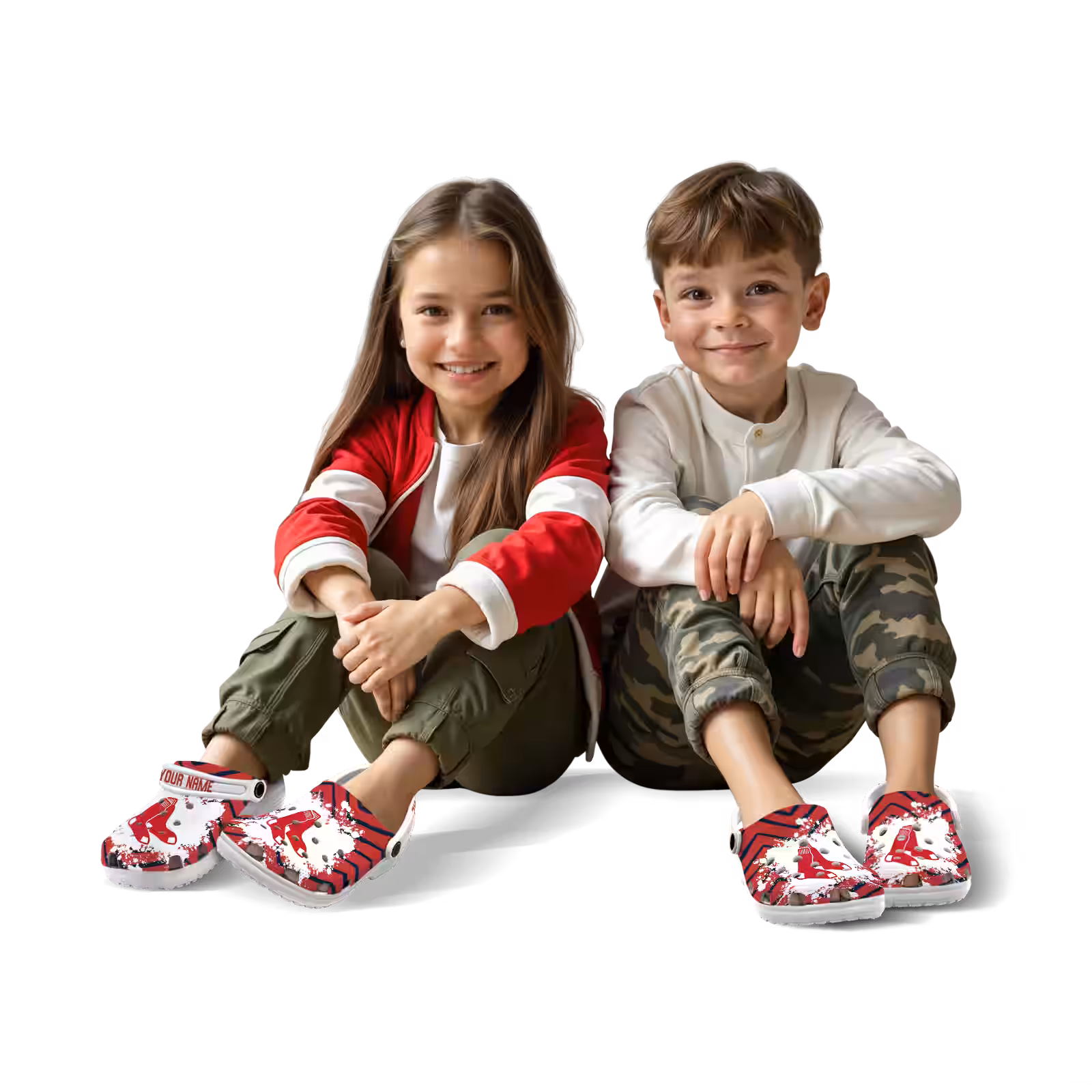 Merchidea Boston Red Sox MLB Sport Crocs Crocband Clogs Shoes Comfortable For Men Women and Kids