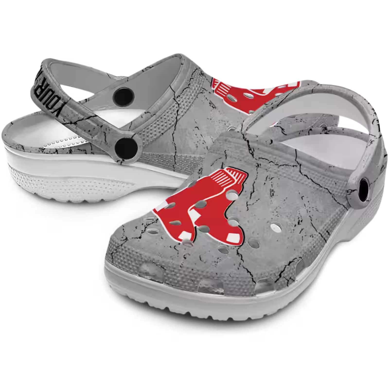 Merchidea Boston Red Sox MLB Sport Crocs Crocband Clogs Shoes Comfortable For Men Women and Kids