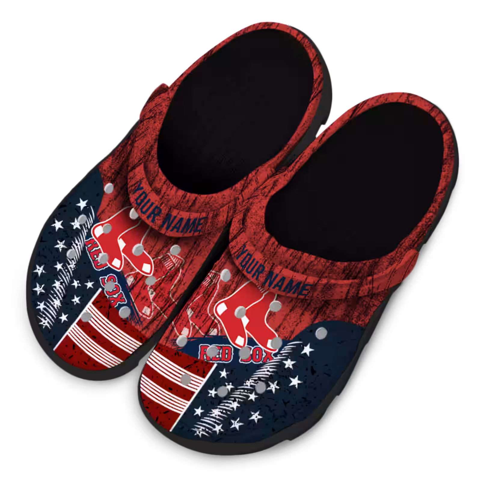 Merchidea Boston Red Sox MLB Sport Crocs Crocband Clogs Shoes Comfortable For Men Women and Kids
