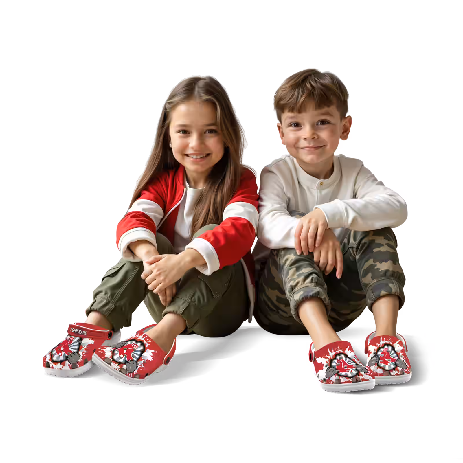 Merchidea Boston Red Sox MLB Sport Crocs Crocband Clogs Shoes Comfortable For Men Women and Kids