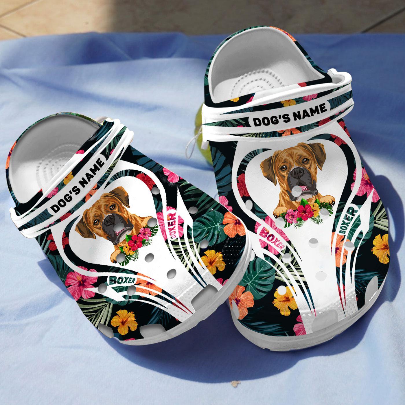 Merchidea Boxer Dog Crocs Crocband Clogs Shoes Comfortable For Men Women and Kids