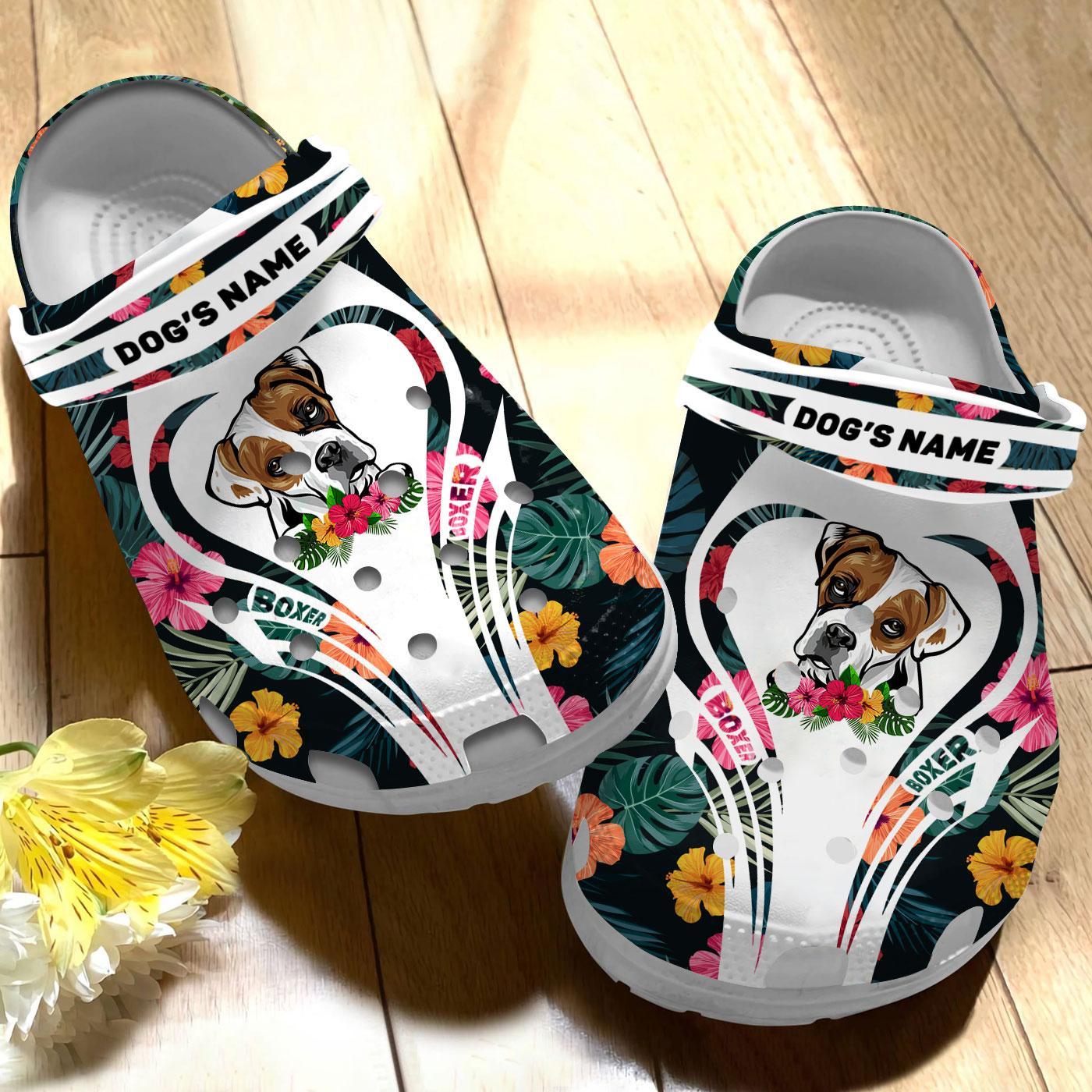 Merchidea Boxer Dog Crocs Crocband Clogs Shoes Comfortable For Men Women and Kids