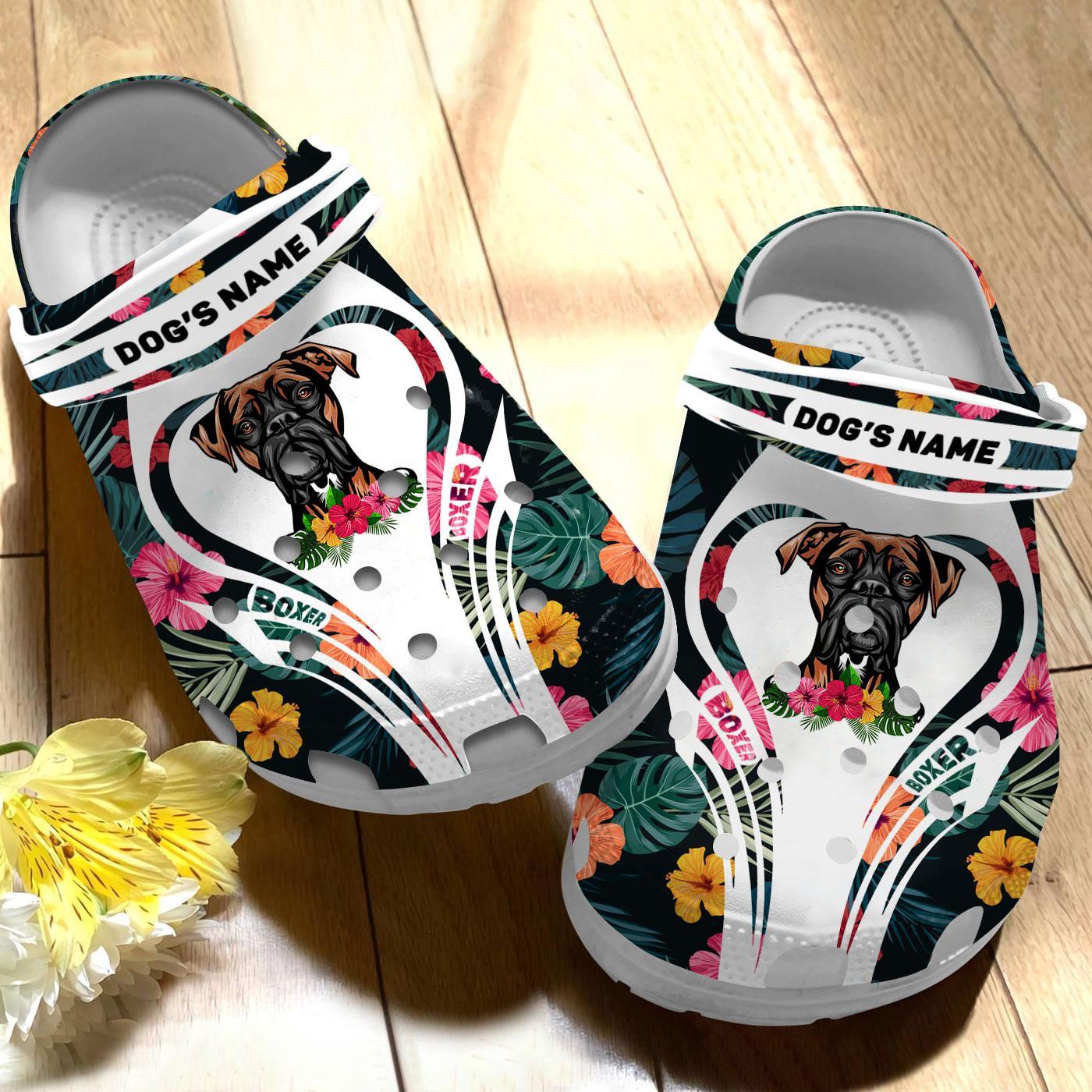 Merchidea Boxer Dog Crocs Crocband Clogs Shoes Comfortable For Men Women and Kids