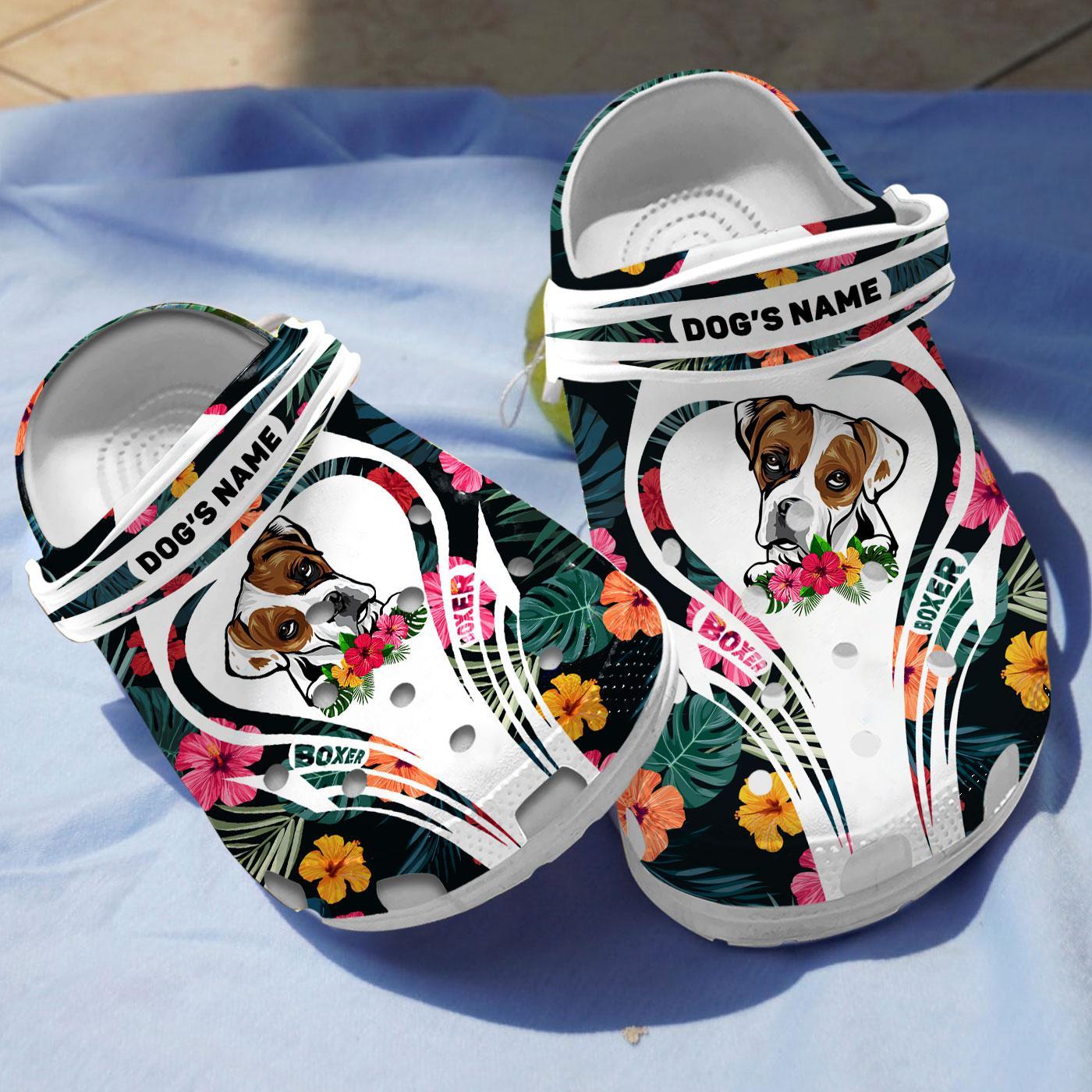 Merchidea Boxer Dog Crocs Crocband Clogs Shoes Comfortable For Men Women and Kids