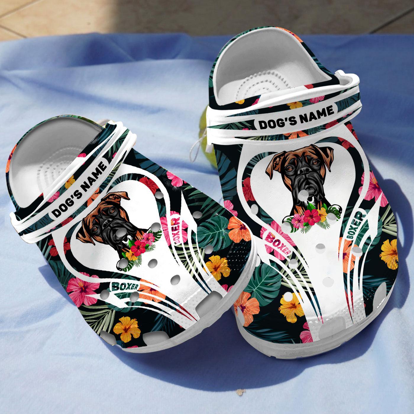 Merchidea Boxer Dog Crocs Crocband Clogs Shoes Comfortable For Men Women and Kids