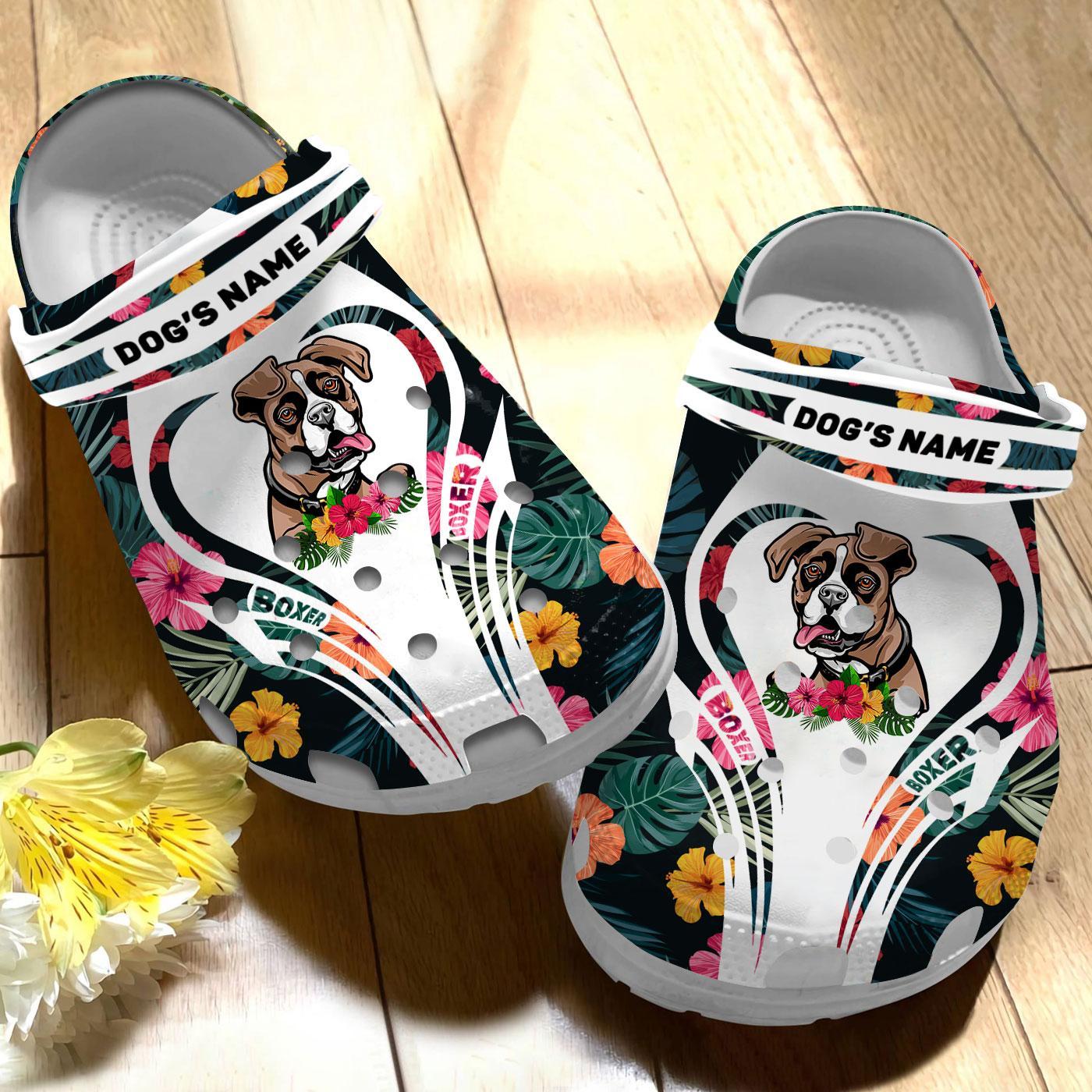 Merchidea Boxer Dog Crocs Crocband Clogs Shoes Comfortable For Men Women and Kids