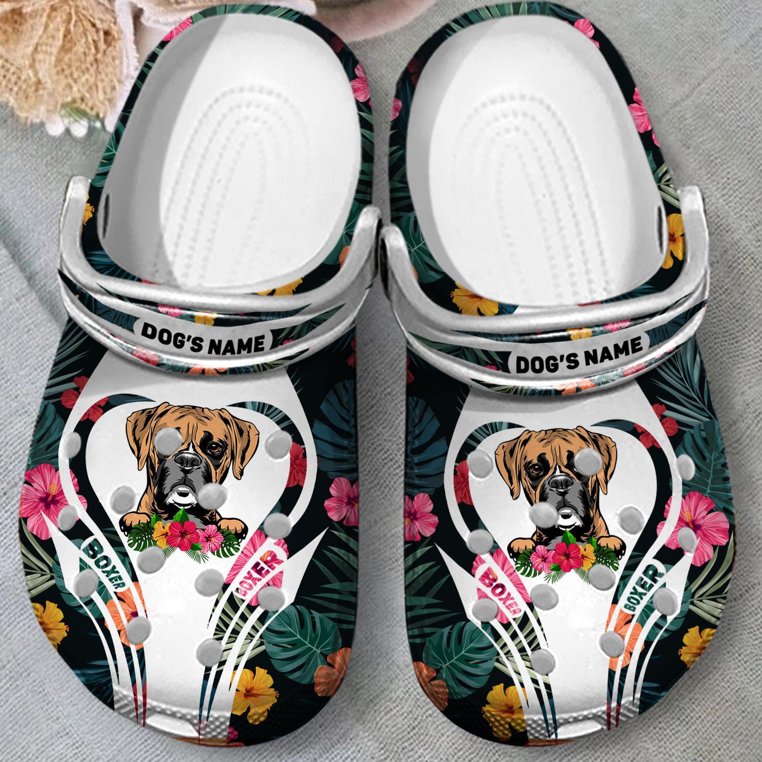 Merchidea Boxer Dog Crocs Crocband Clogs Shoes Comfortable For Men Women and Kids