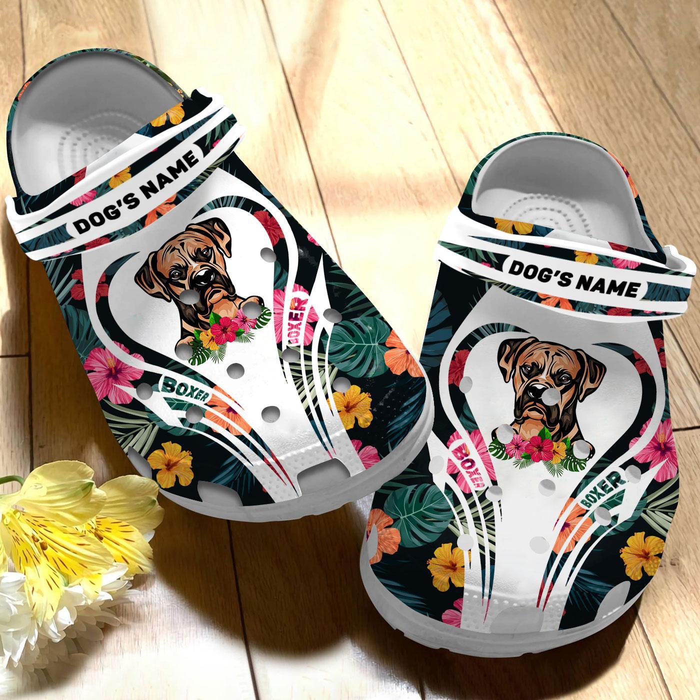 Merchidea Boxer Dog Crocs Crocband Clogs Shoes Comfortable For Men Women and Kids