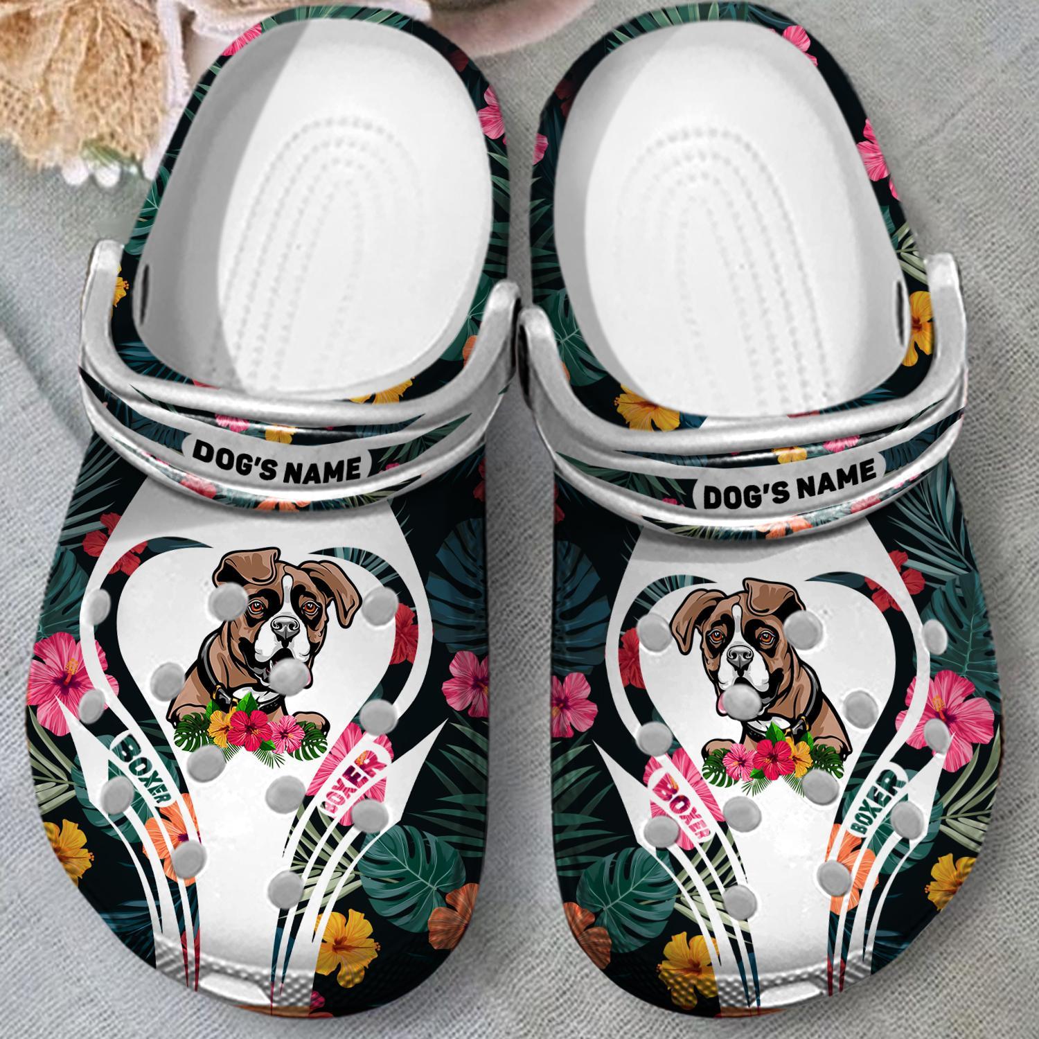 Merchidea Boxer Dog Crocs Crocband Clogs Shoes Comfortable For Men Women and Kids