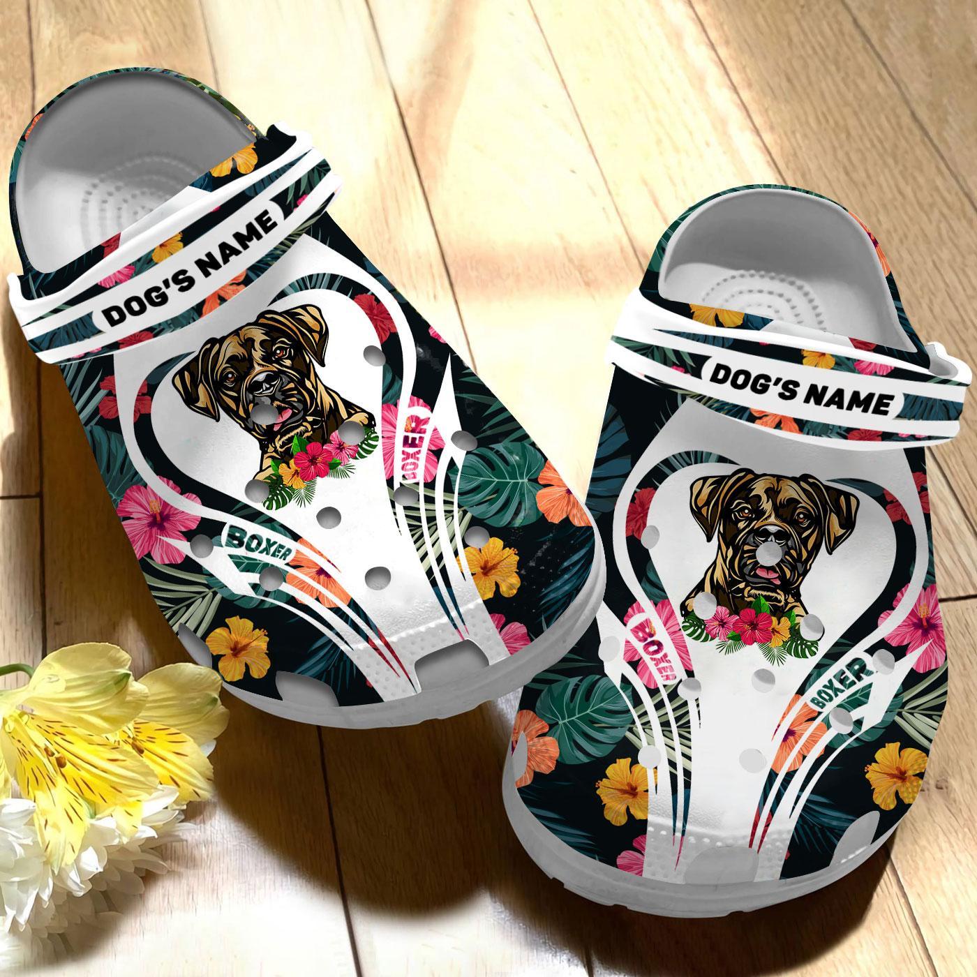 Merchidea Boxer Dog Crocs Crocband Clogs Shoes Comfortable For Men Women and Kids