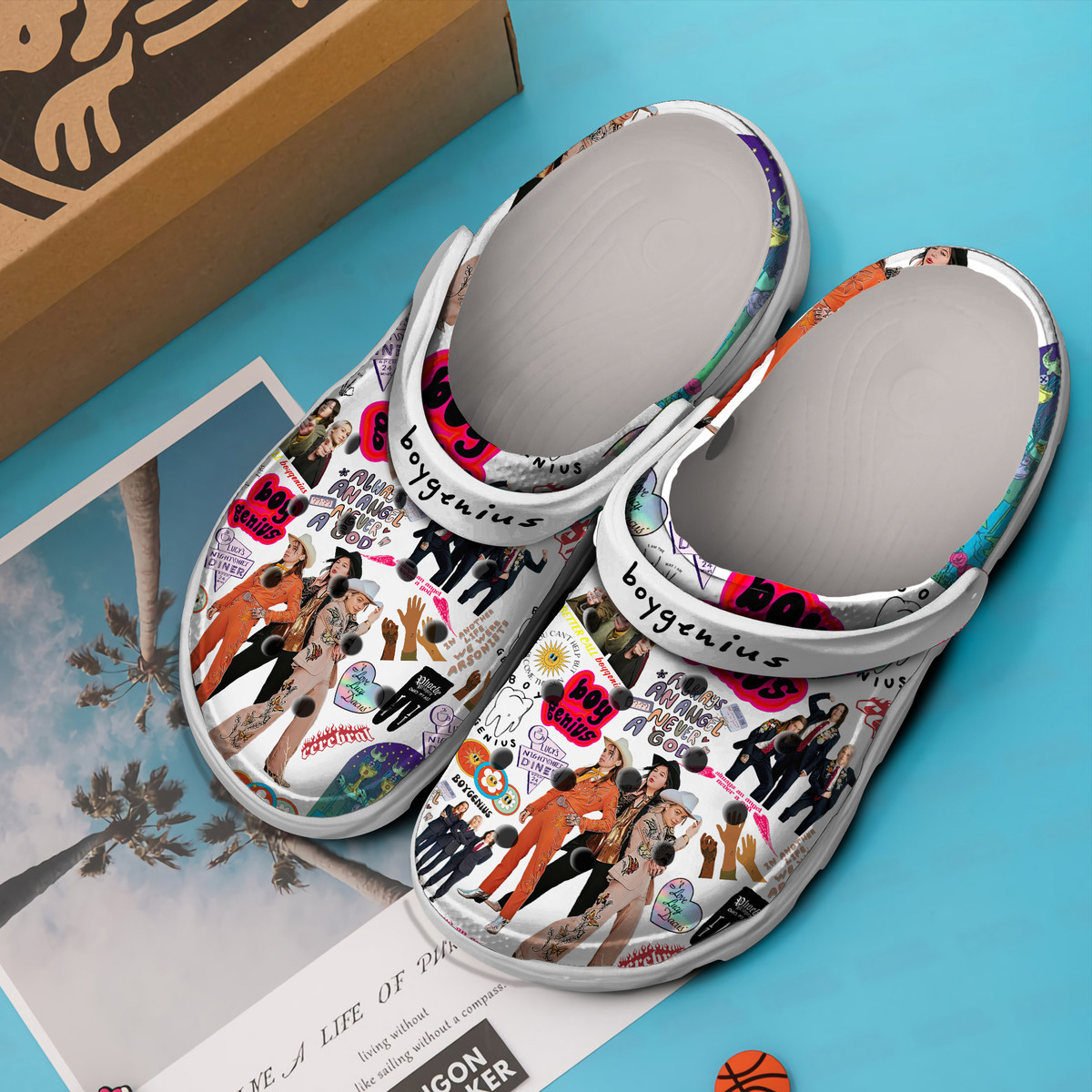 Merchidea Boygenius Music Crocs Crocband Clogs Shoes Comfortable For Men Women and Kids