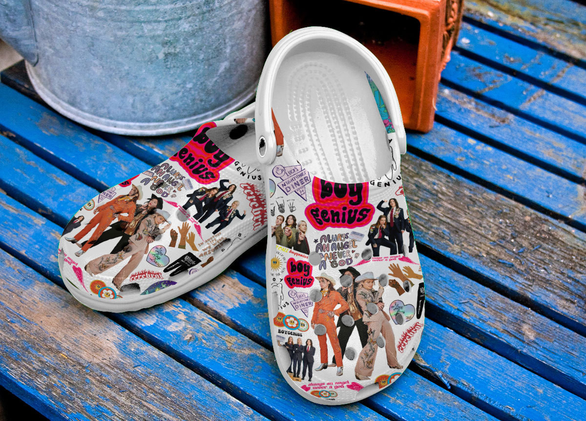 Merchidea Boygenius Music Crocs Crocband Clogs Shoes Comfortable For Men Women and Kids