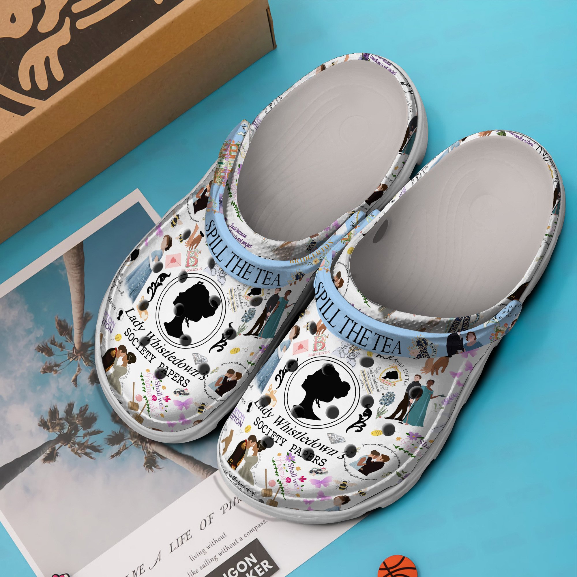 Merchidea Bridgerton TV Series Crocs Crocband Clogs Shoes Comfortable For Men Women and Kids