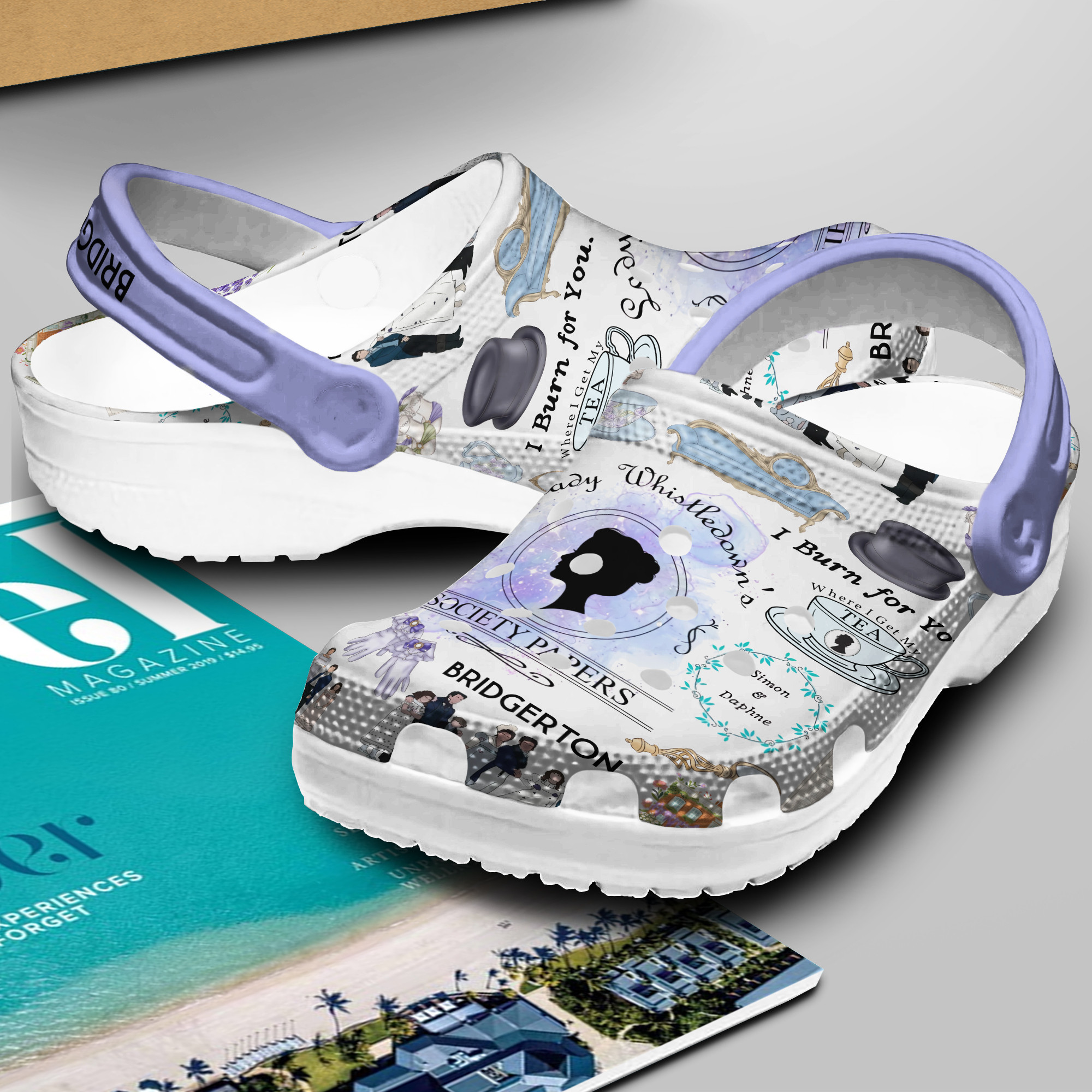 Merchidea Bridgerton TV Series Crocs Crocband Clogs Shoes Comfortable For Men Women and Kids