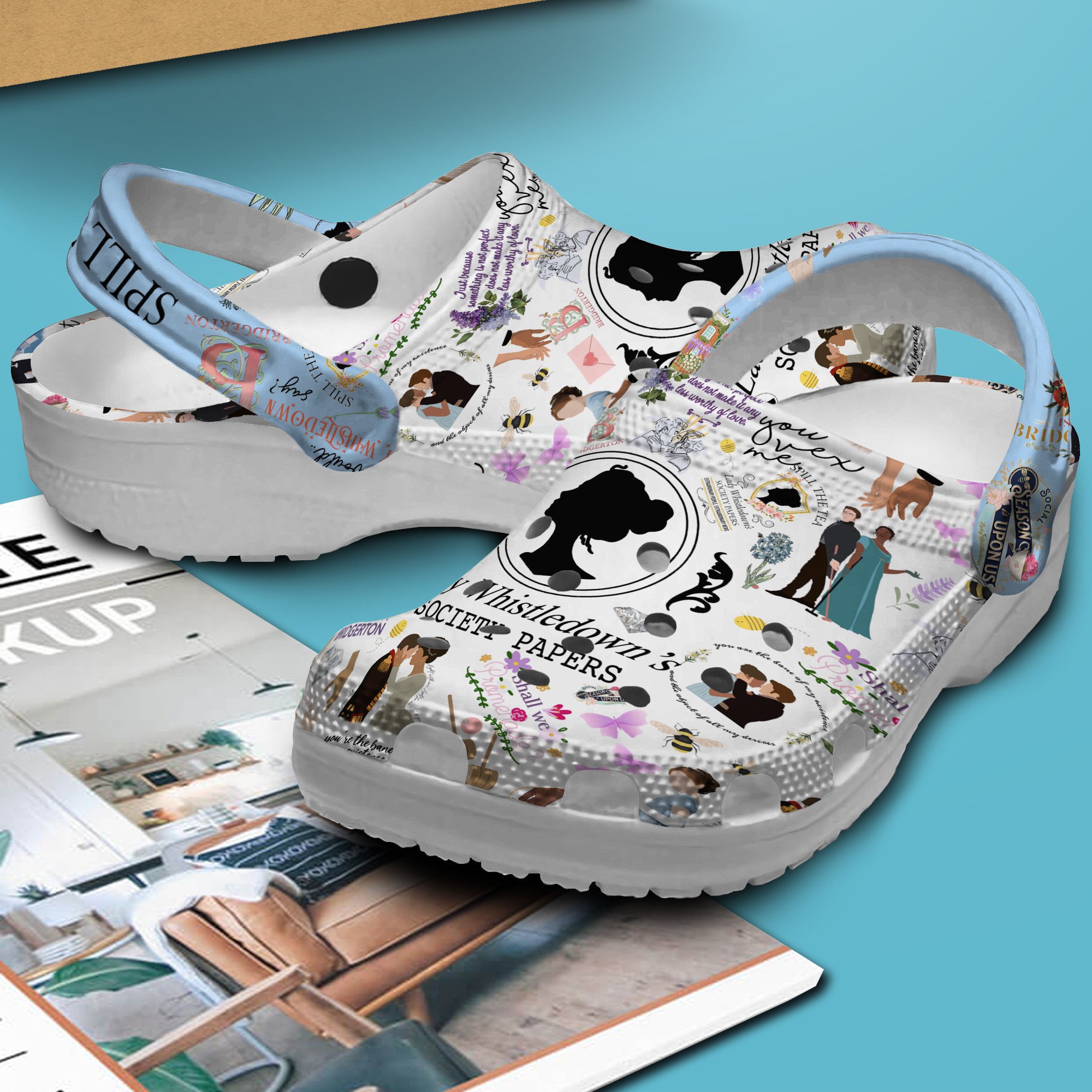 Merchidea Bridgerton TV Series Crocs Crocband Clogs Shoes Comfortable For Men Women and Kids